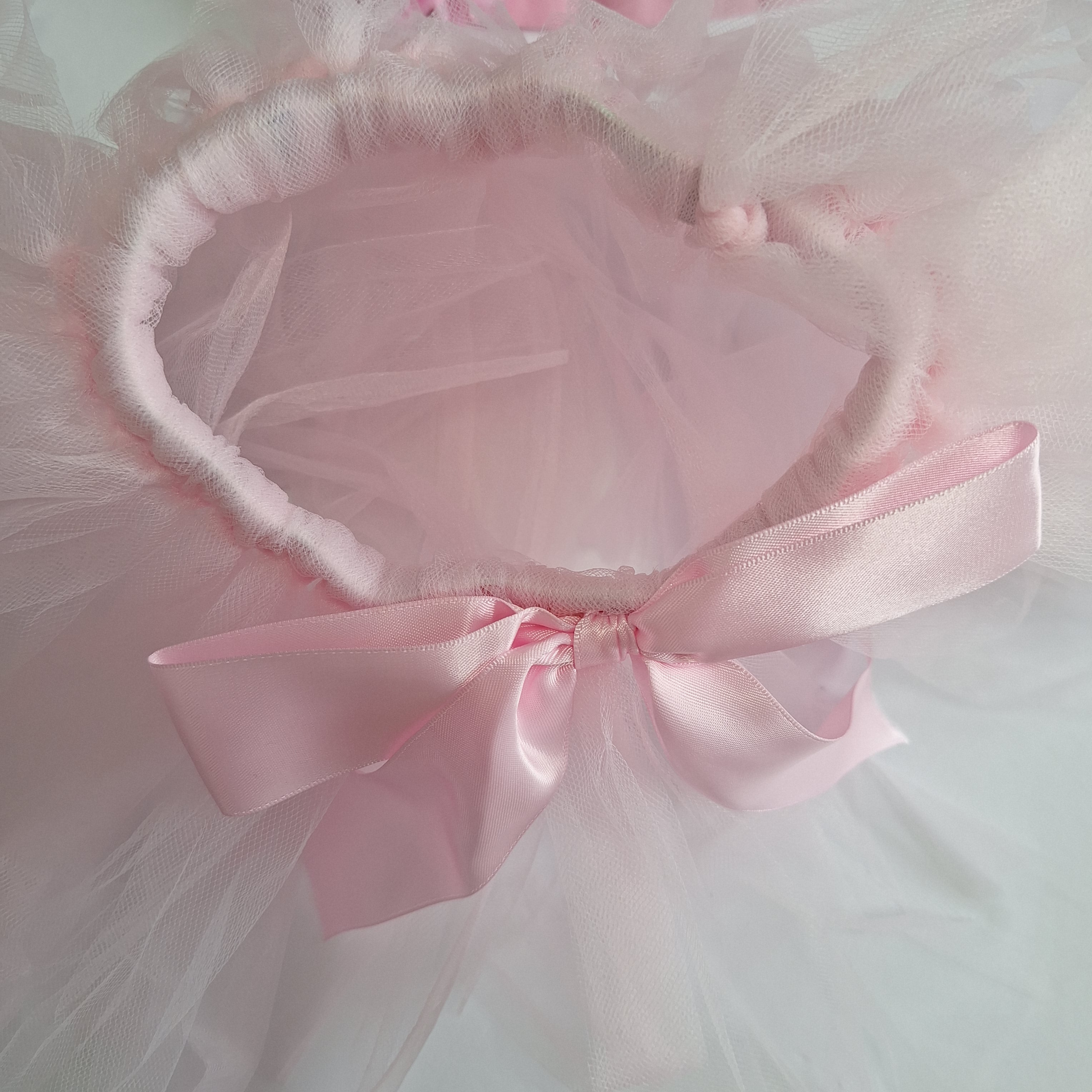 Tule ballerina rok & haarband bloem