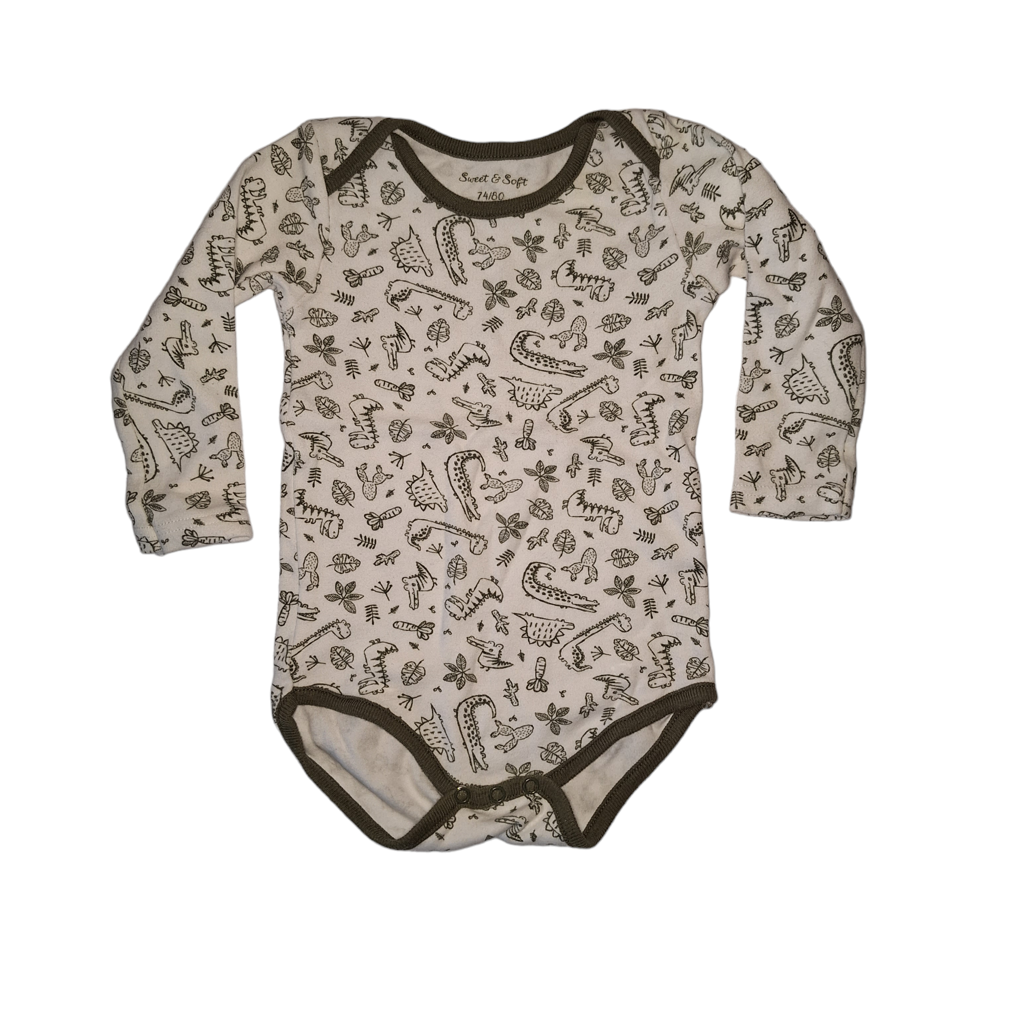 Longsleeve rompers dinosaurs