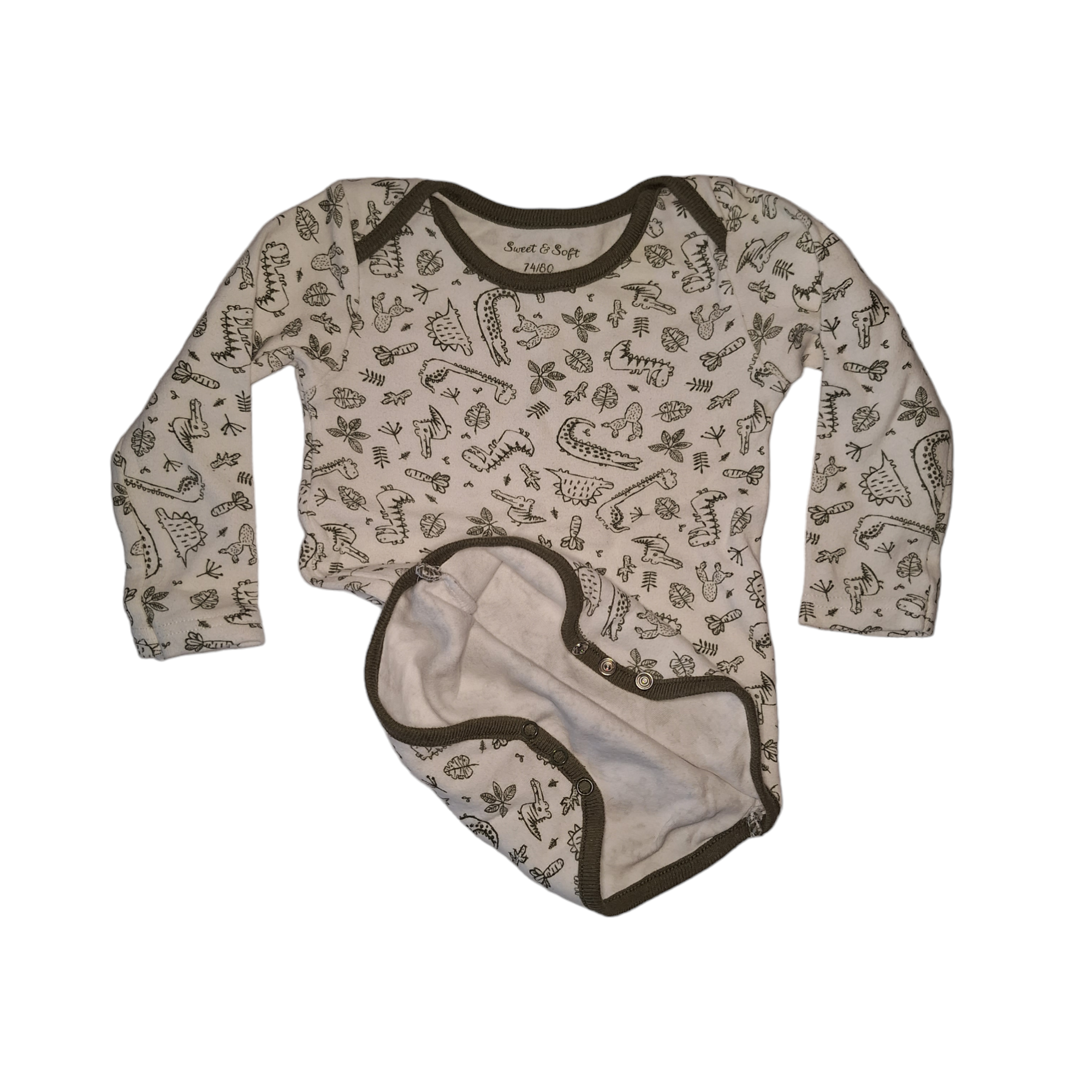 Longsleeve rompers dinosaurs