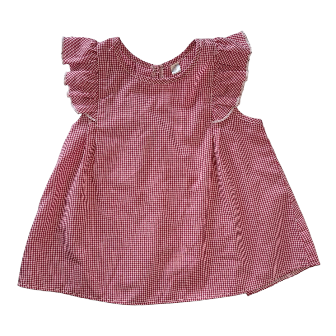 Vintage dress in check -72/76CM