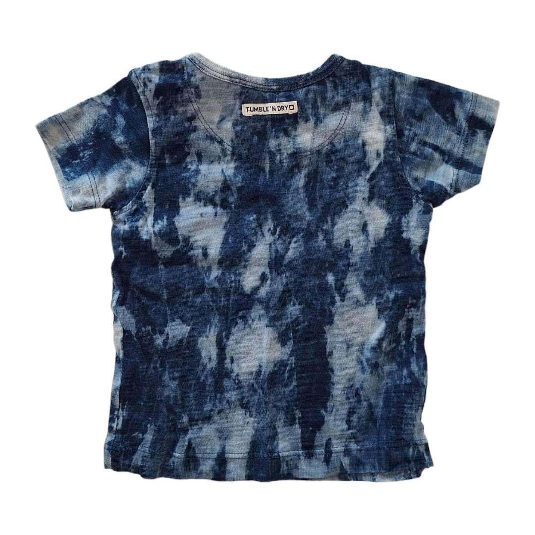Tie dye t-shirt met zakje - 68CM