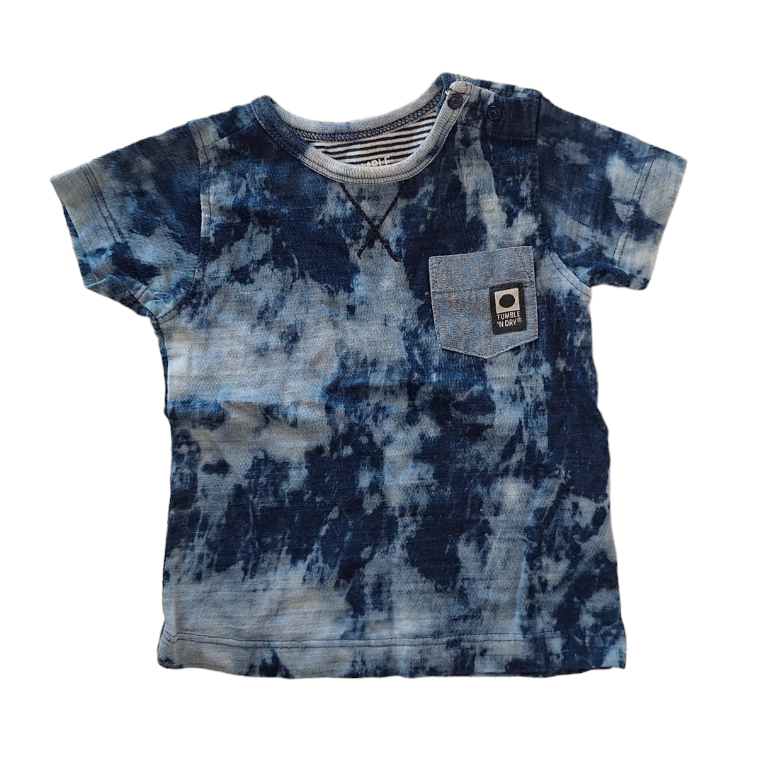 Tie dye t-shirt met zakje - 68CM