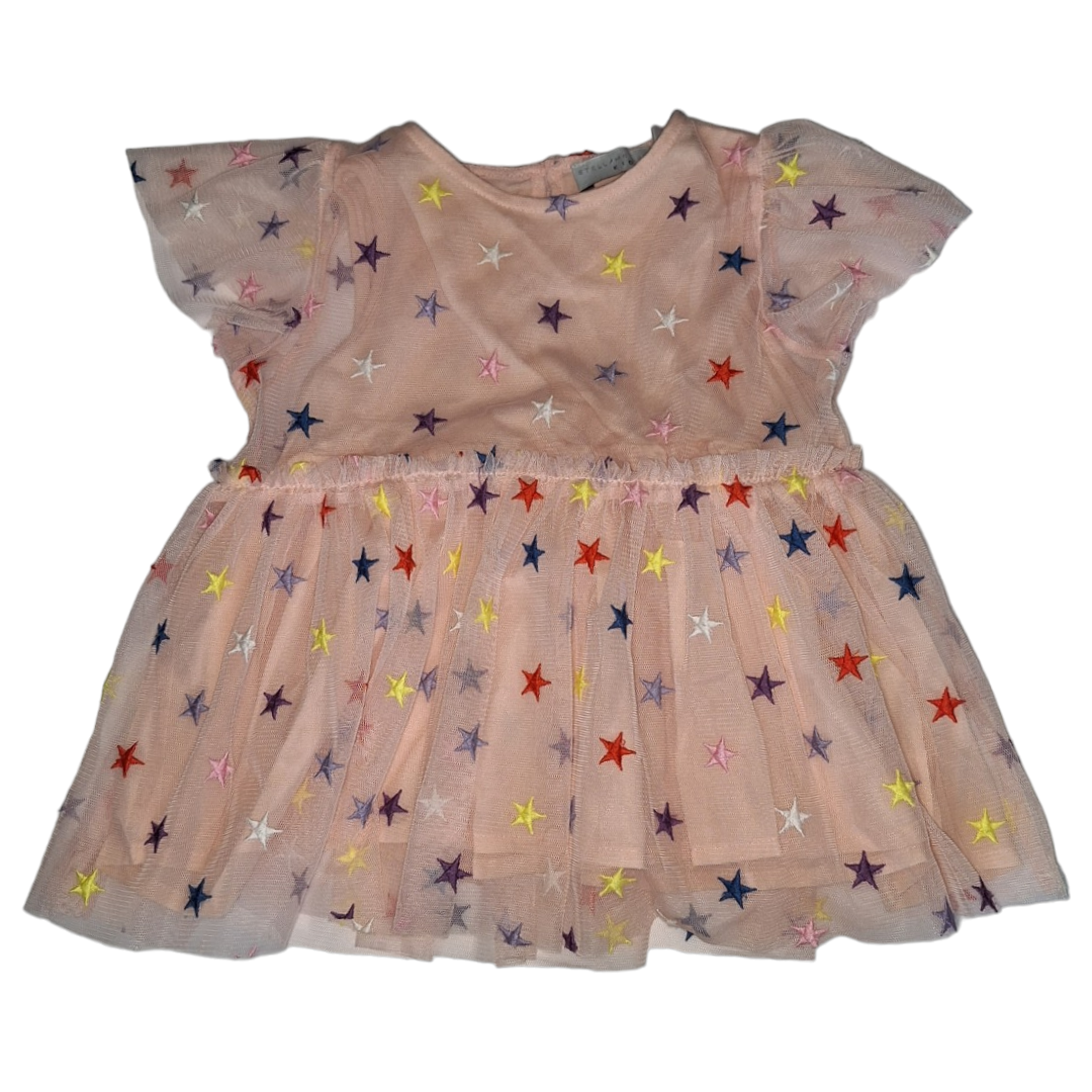 Meisjesjurk in tule met sterren - 3M