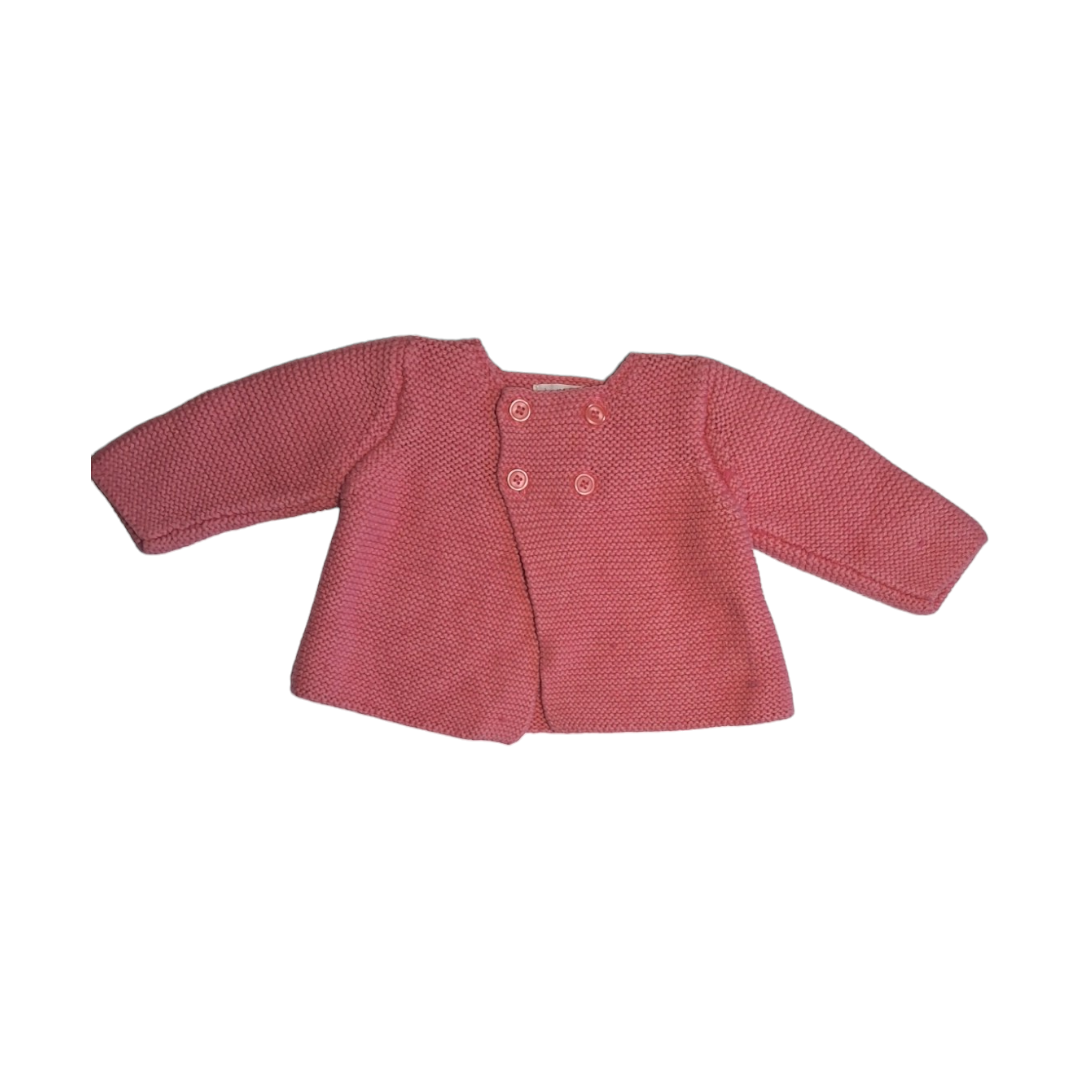 Gebreid gemengd wollen vest - 6M