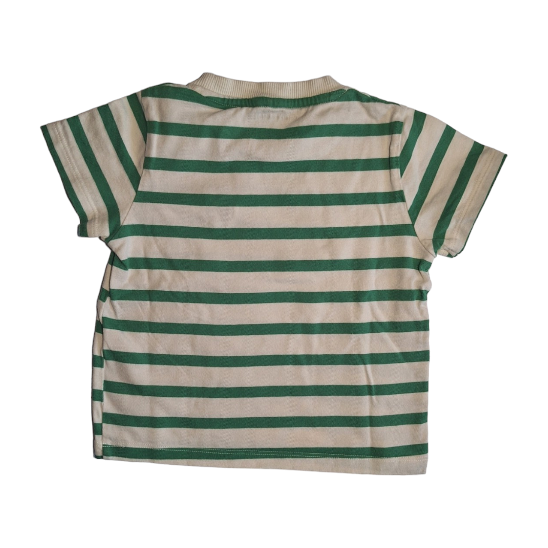 Gestreept T-shirt met panter -92/98CM