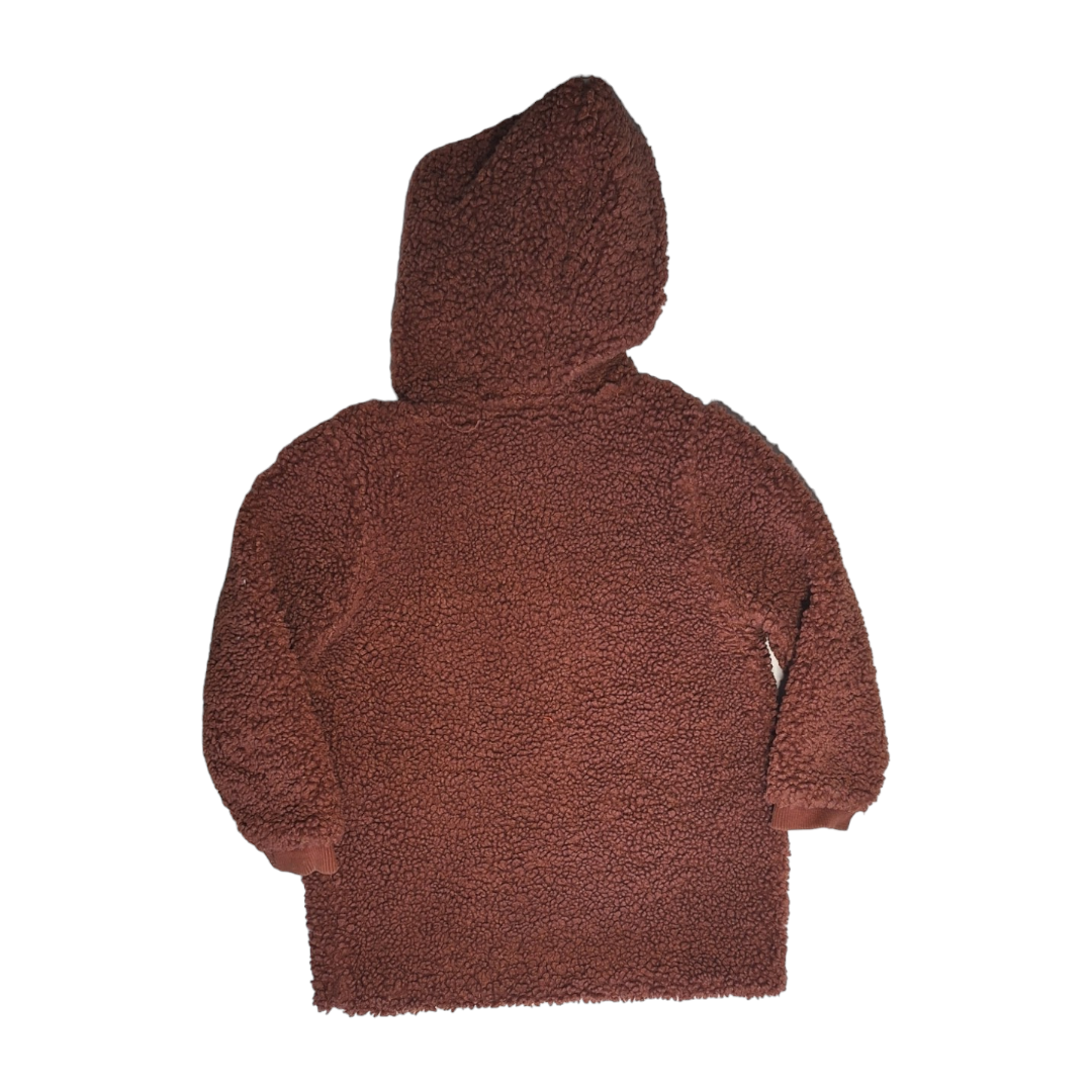 Jas sherpa bruin met rits 123 - 86CM