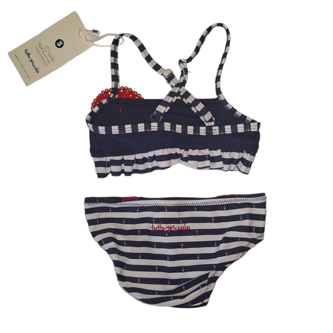 Bikini met strepen en