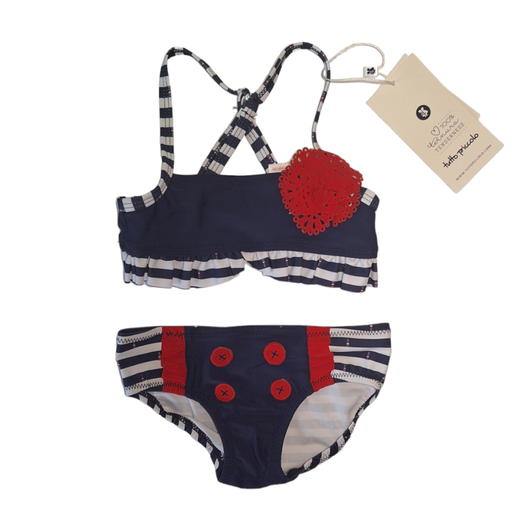 Bikini met strepen en