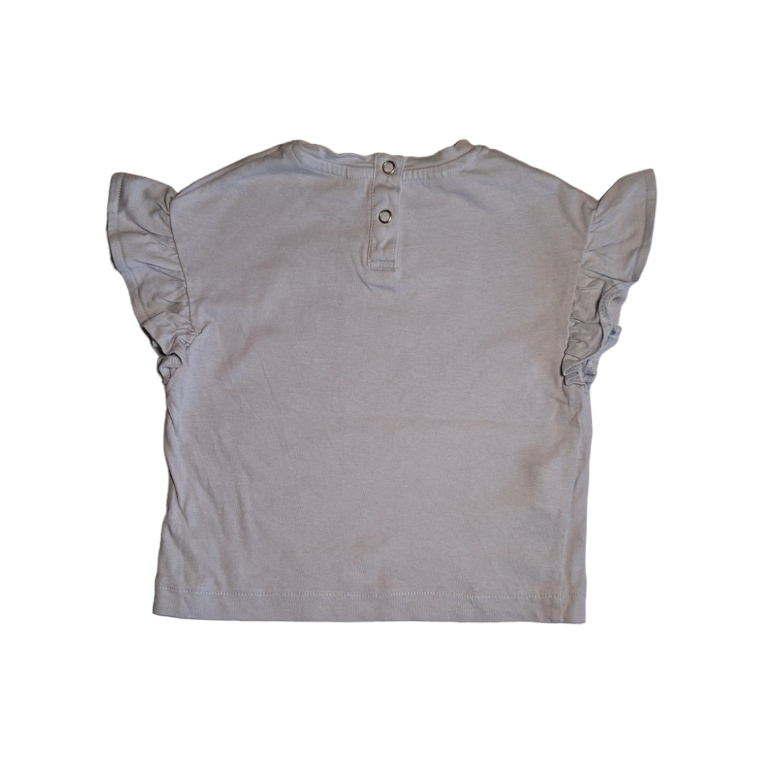 Mouwloos shirt met ruches -12/18M
