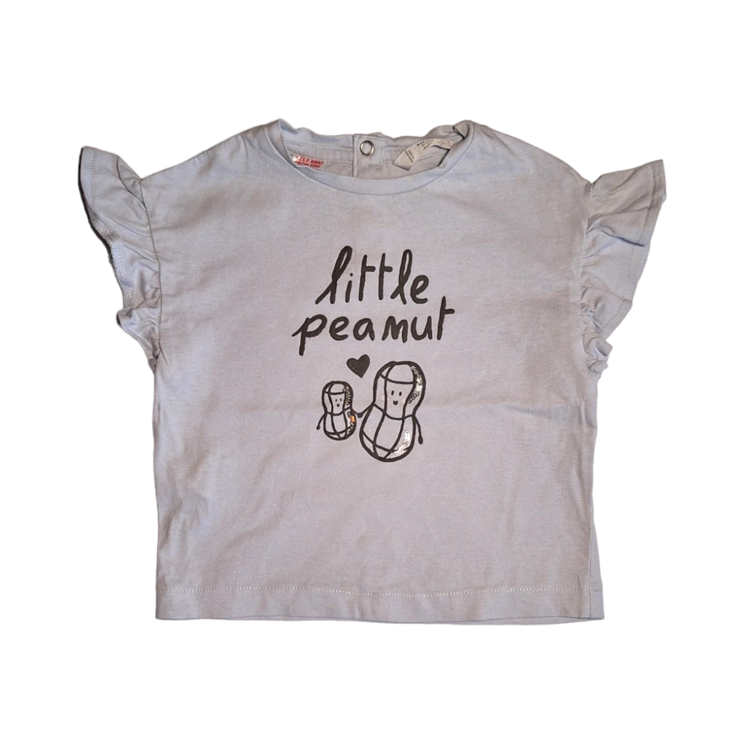 Mouwloos shirt met ruches -12/18M