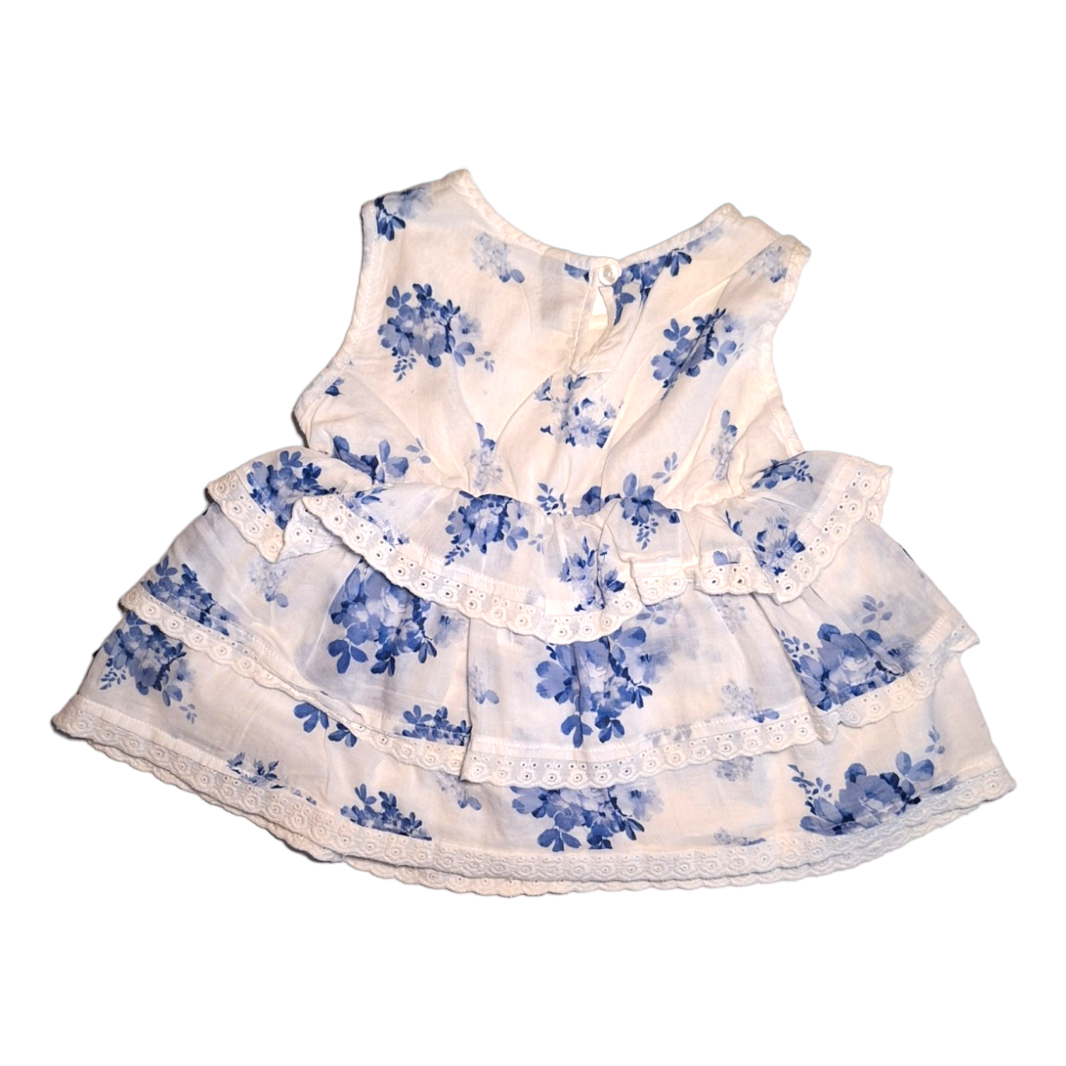 Zomerjurk met ruches en bloemen