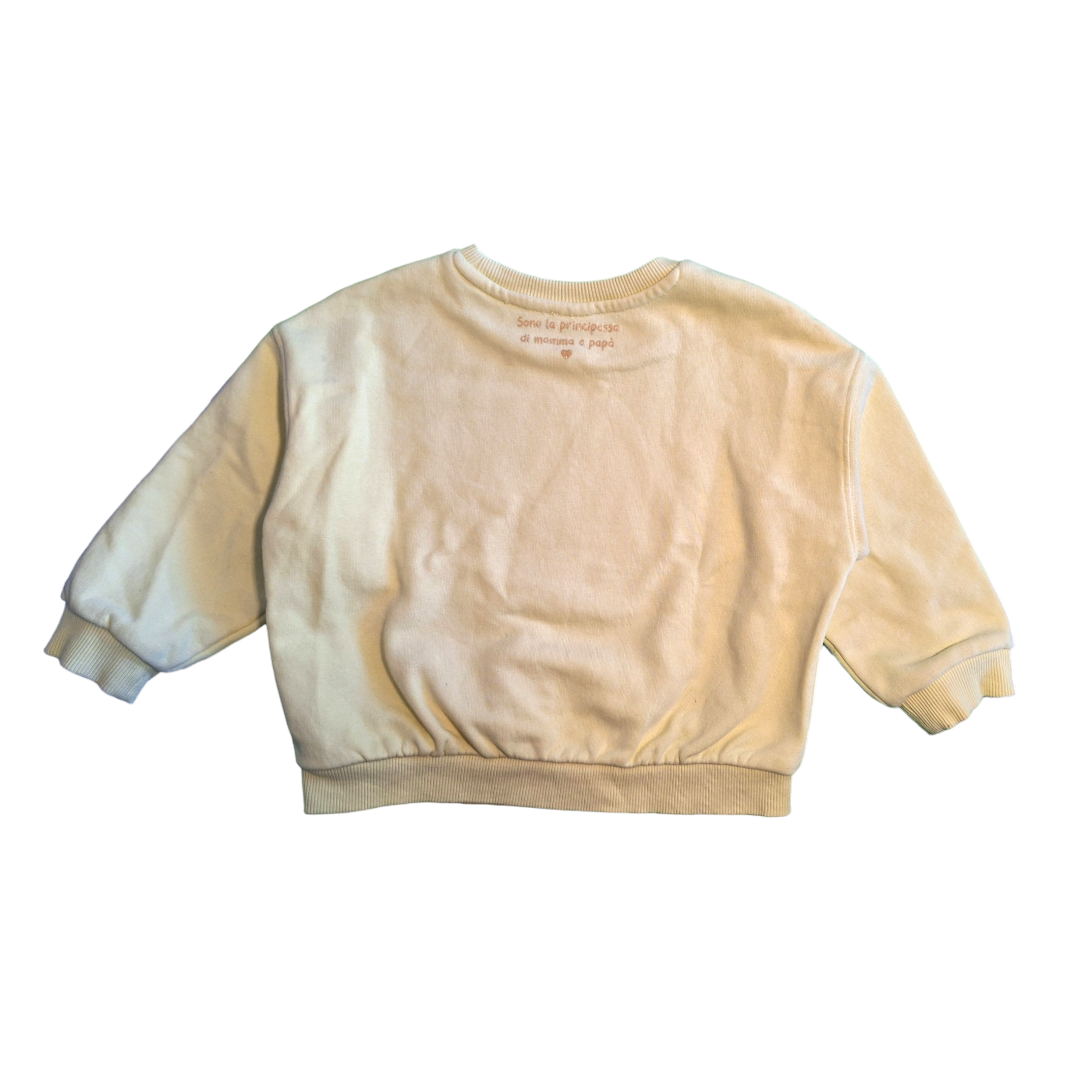 Neon Yellow sweater "Sono la principessa di mamma e di papa&