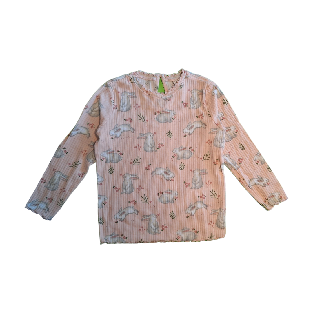 Konijnen shirt met lange mouwen