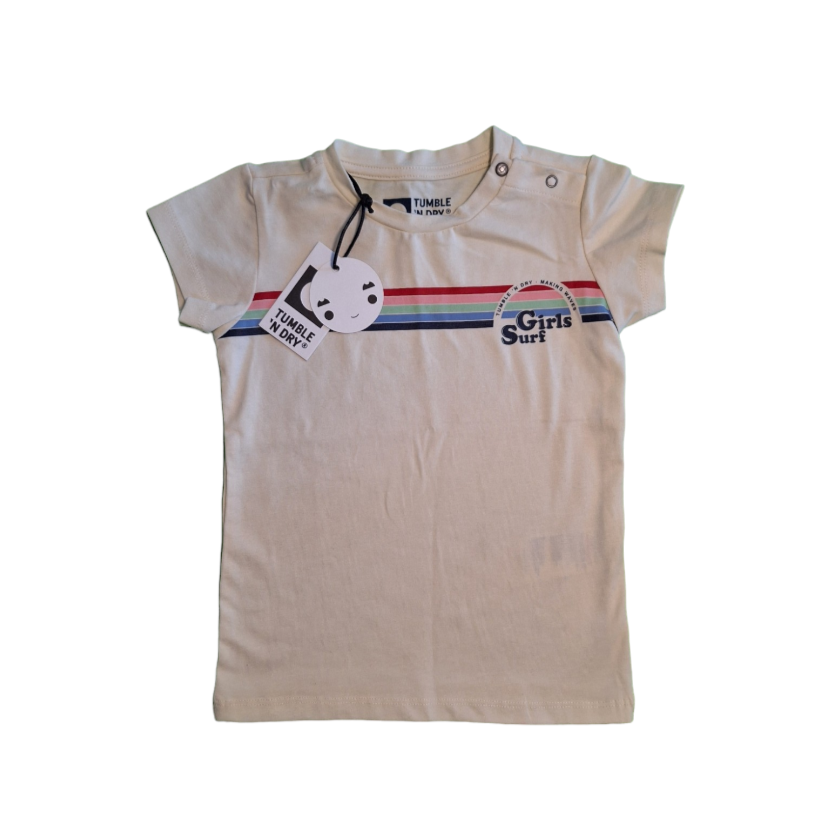 T-shirt Meisjes Surfen Golven Maken - 92CM