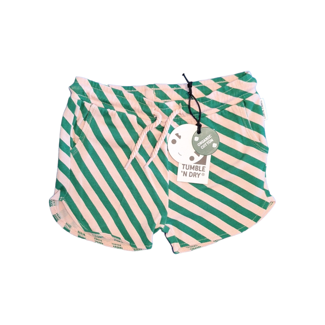 Gestreepte short met zakken - 86CM