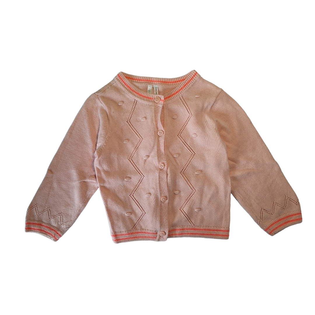 Orchestra Knitted cardigan contrast hems - 18 months