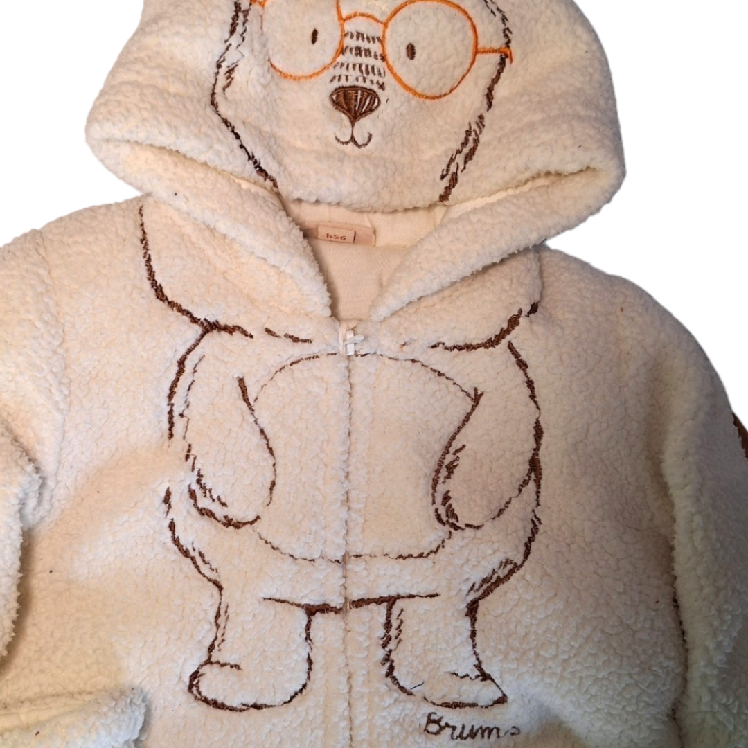 Baby Winter romper gewatteerde teddy - 56CM