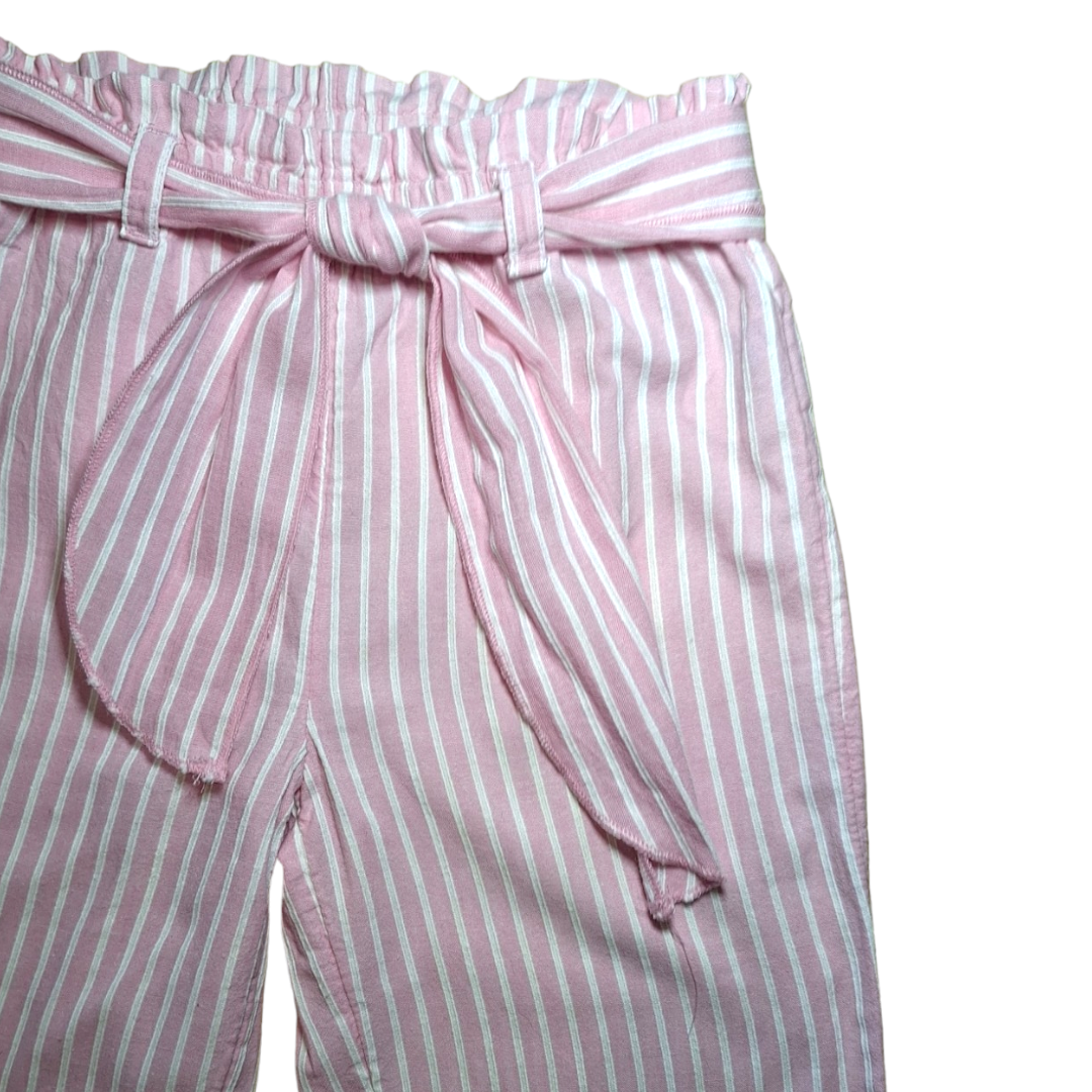Gestreepte broek met riem