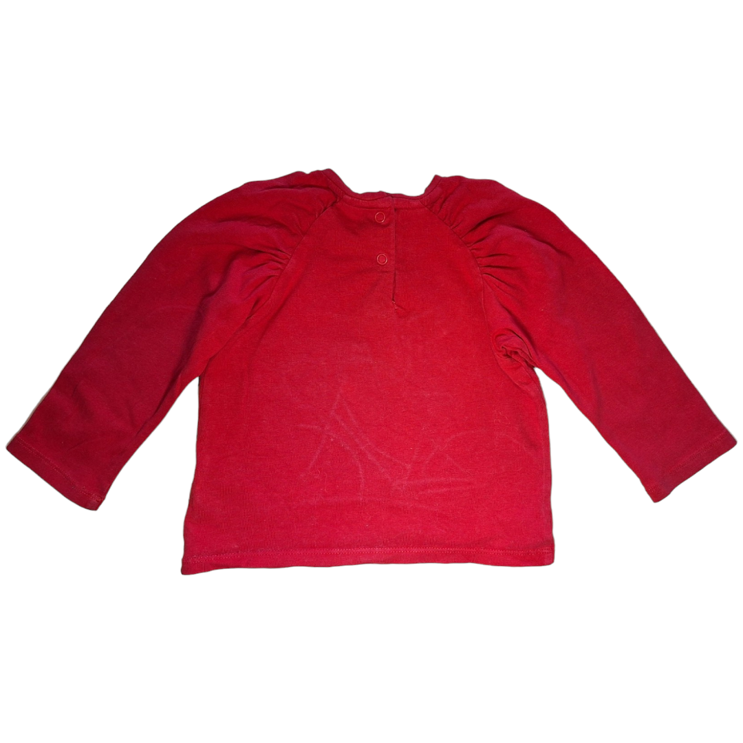 Shirt met lange mouwen en fiets - 86CM