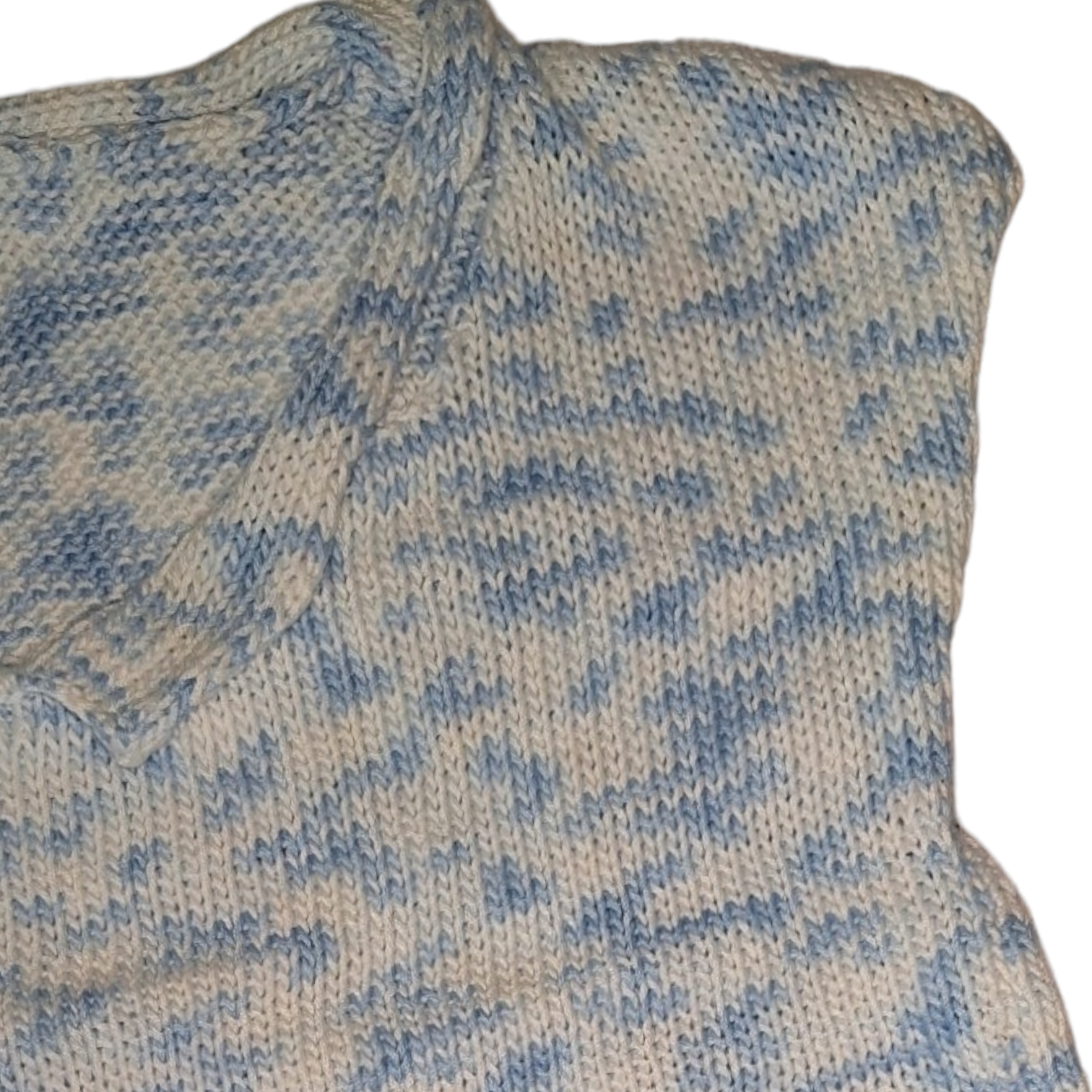 Handgemaakt vest V-hals melange - 90/98CM