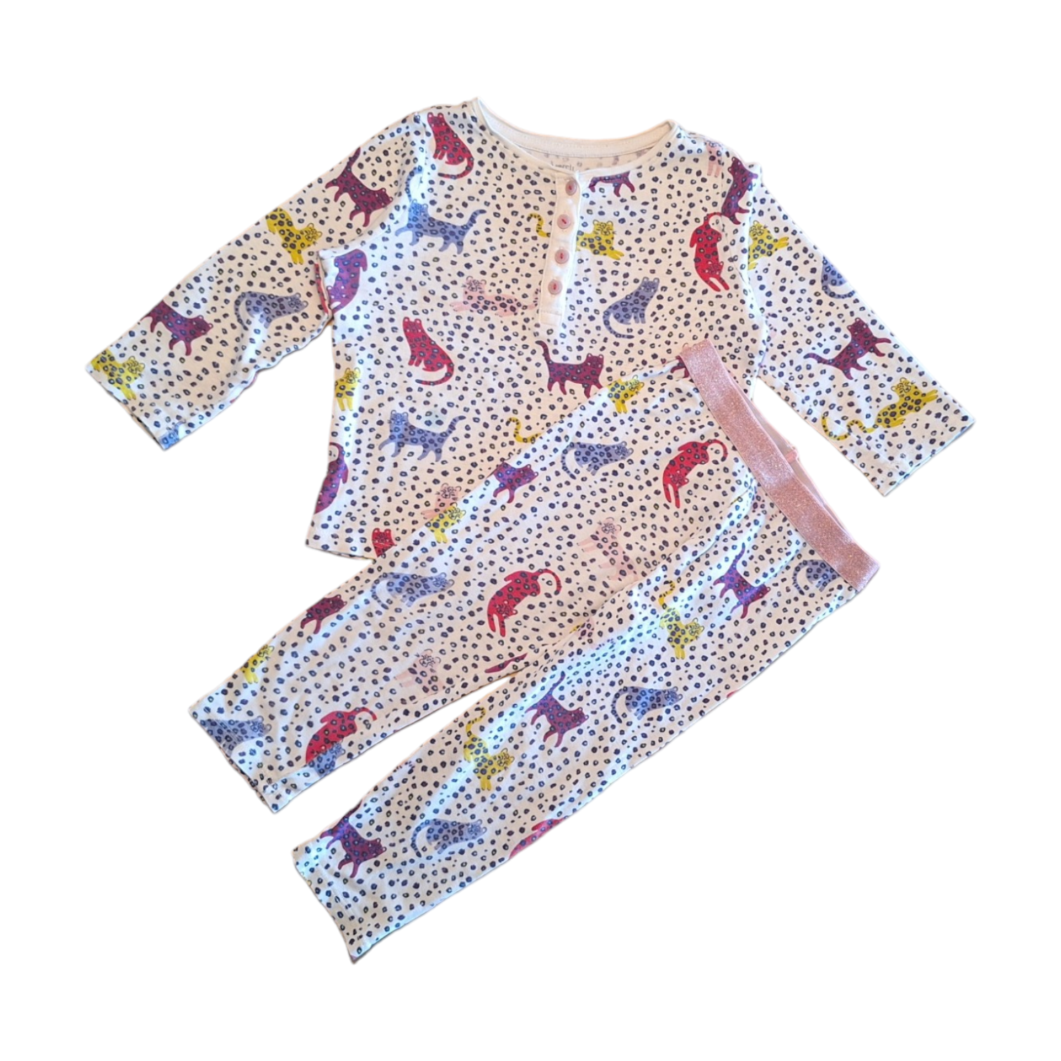 Pyjamaset met luipaard - 3Y