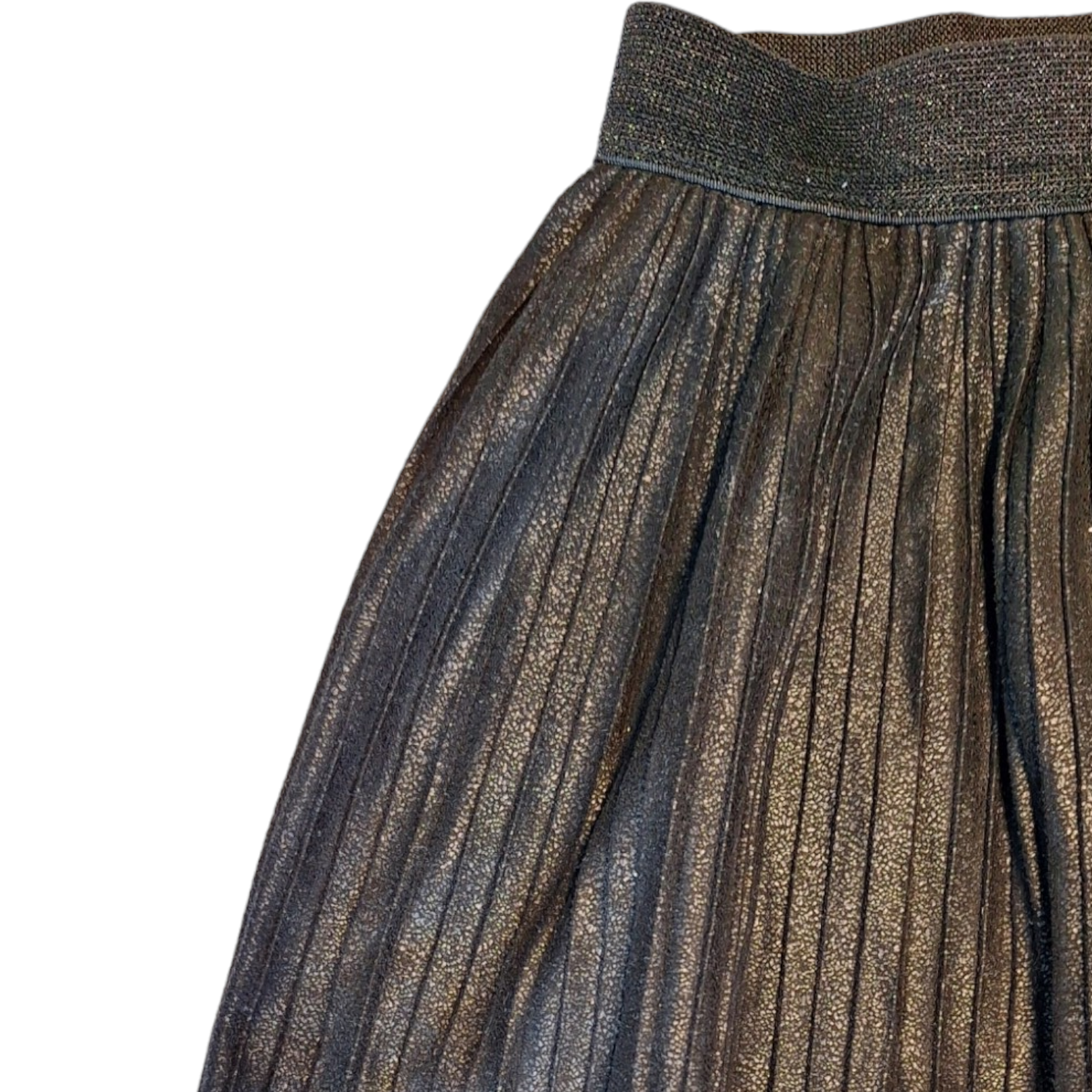 Geplooide rok van imitatieleer -110/116CM