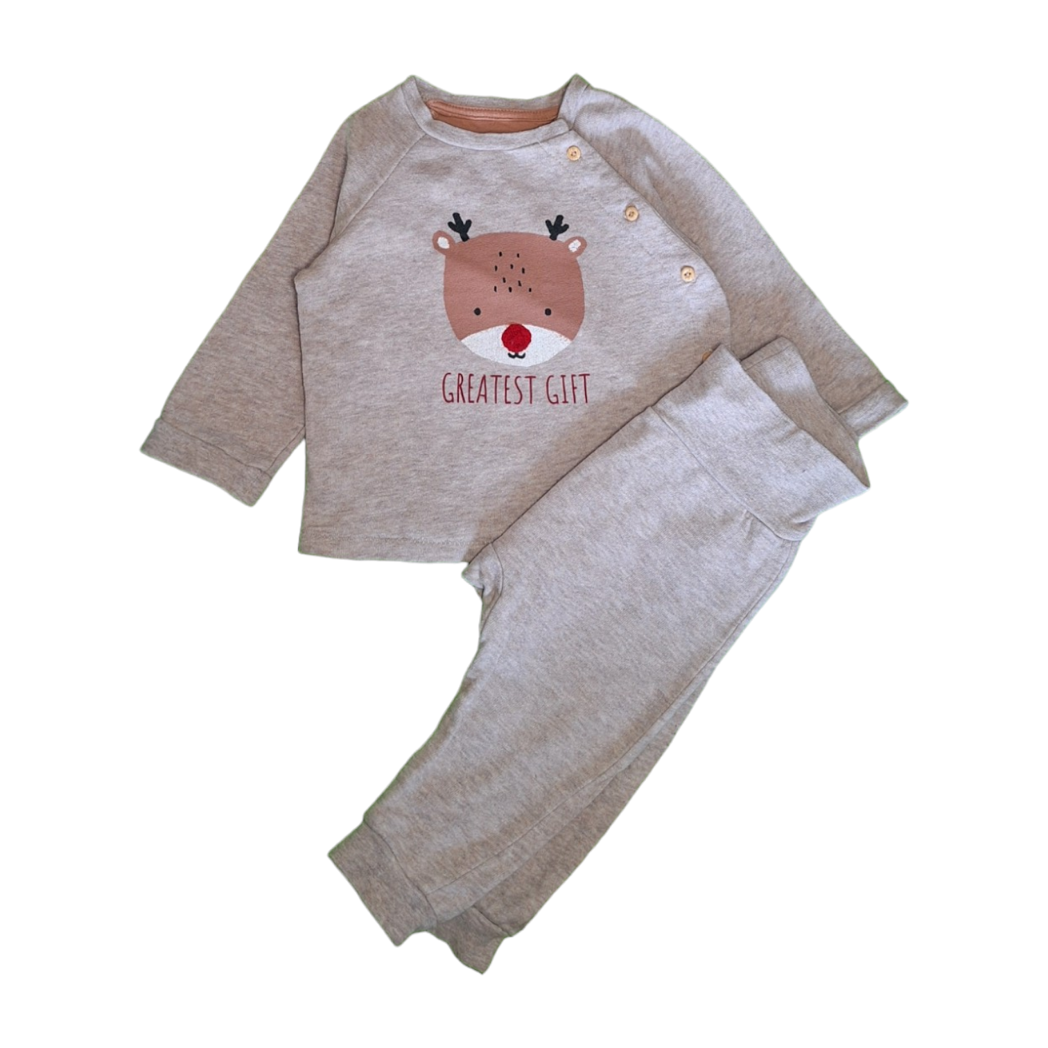 Set: trui en broek Rendier -74CM