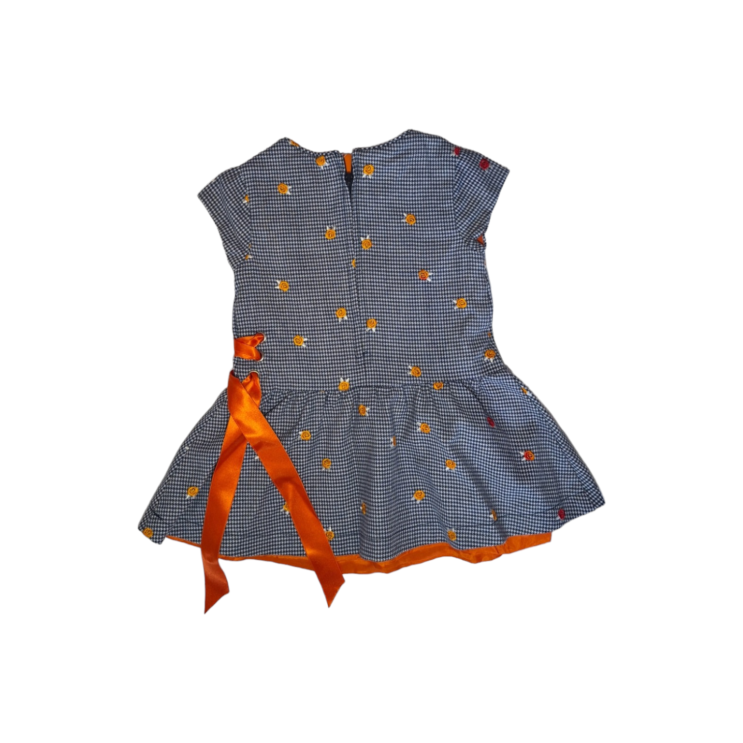 Jurk Pied de poule & strik