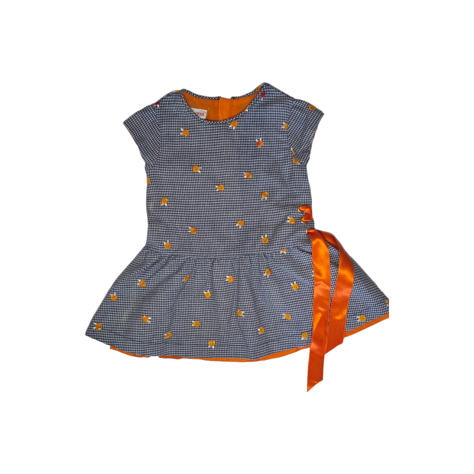 Jurk Pied de poule & strik