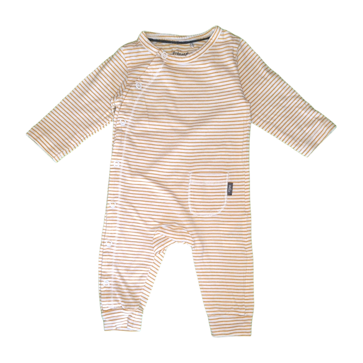 Lange mouwen gestreepte romper pyjama -56CM