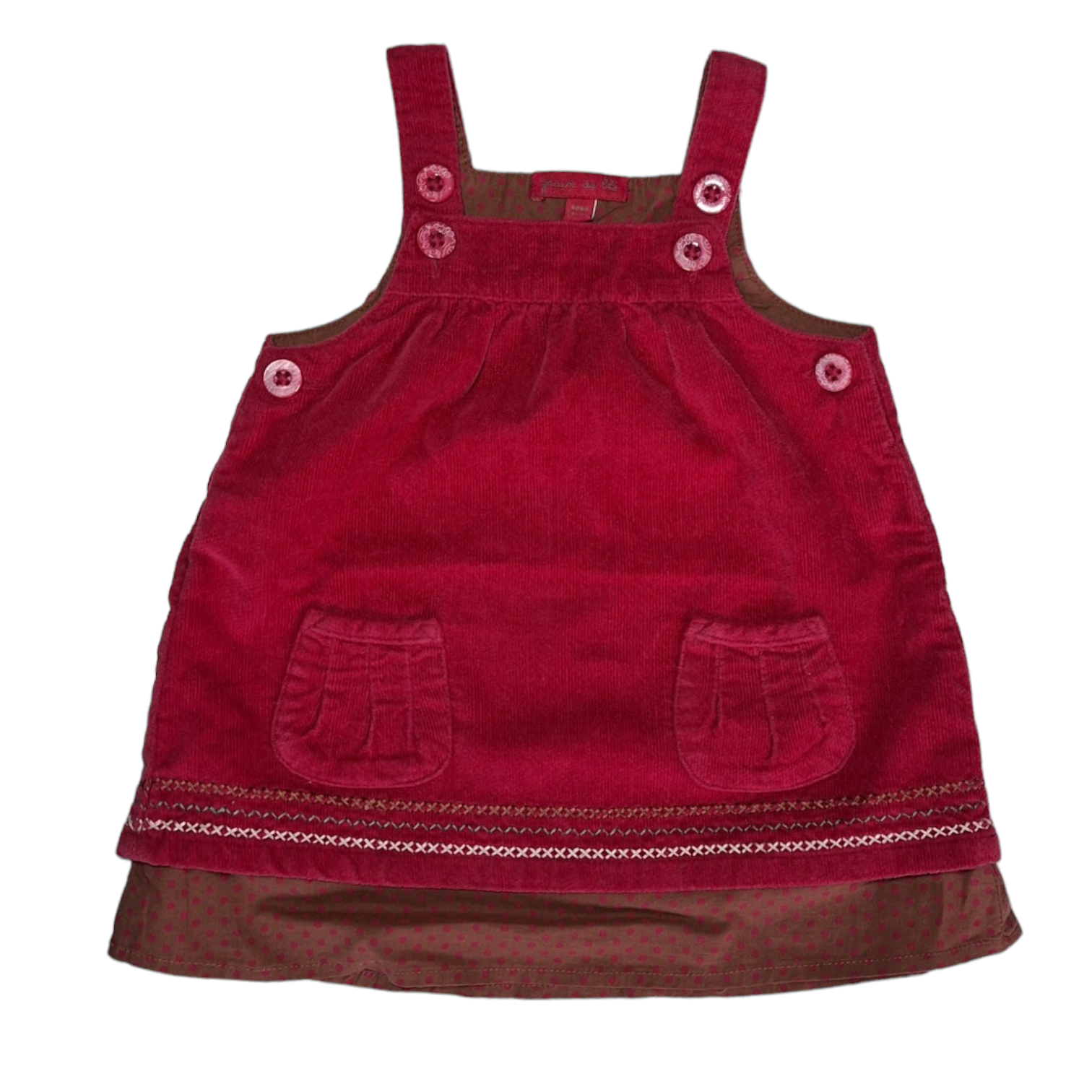 Fluwelen rok overall met zakken -60CM