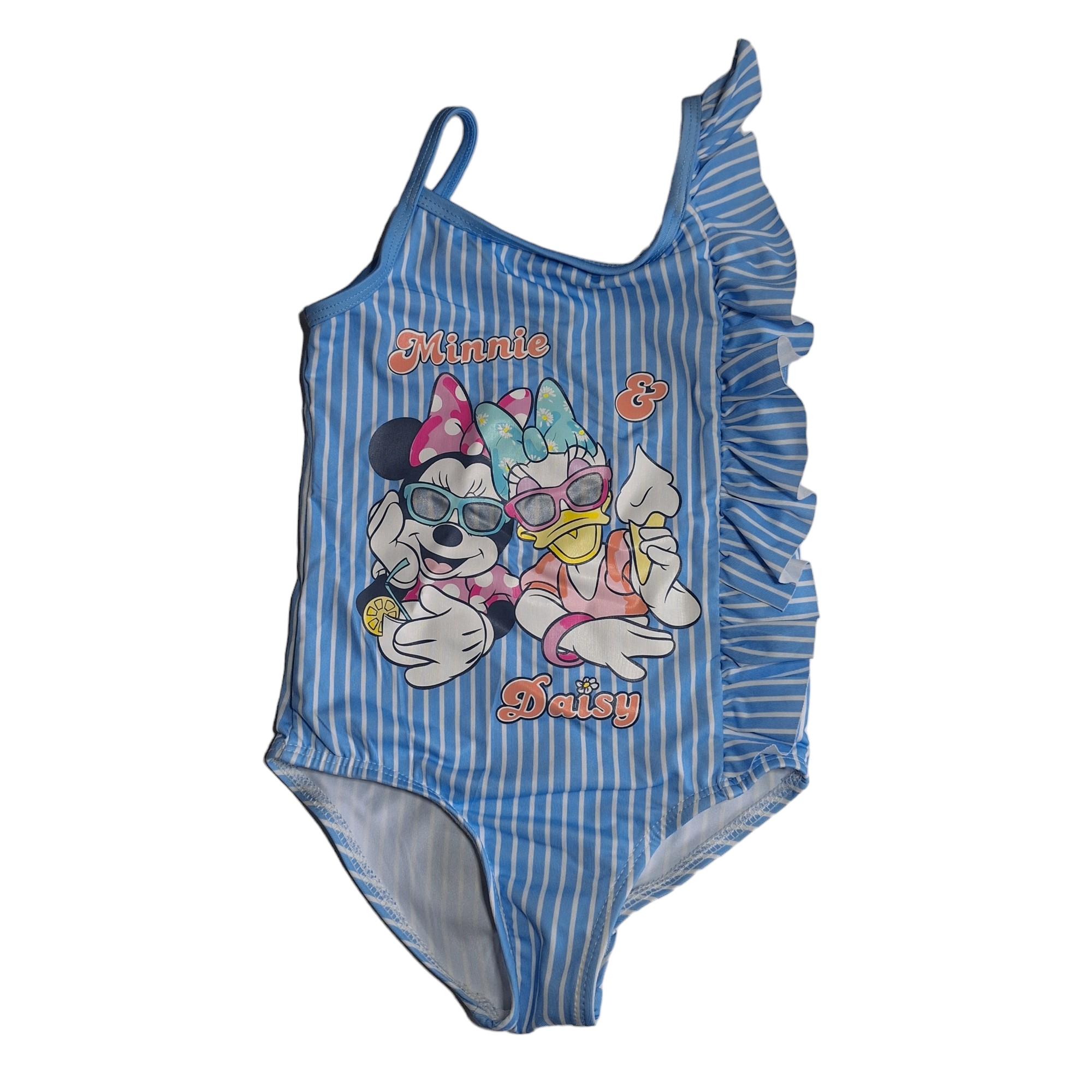 Striped bathing suit with ruffle Disney