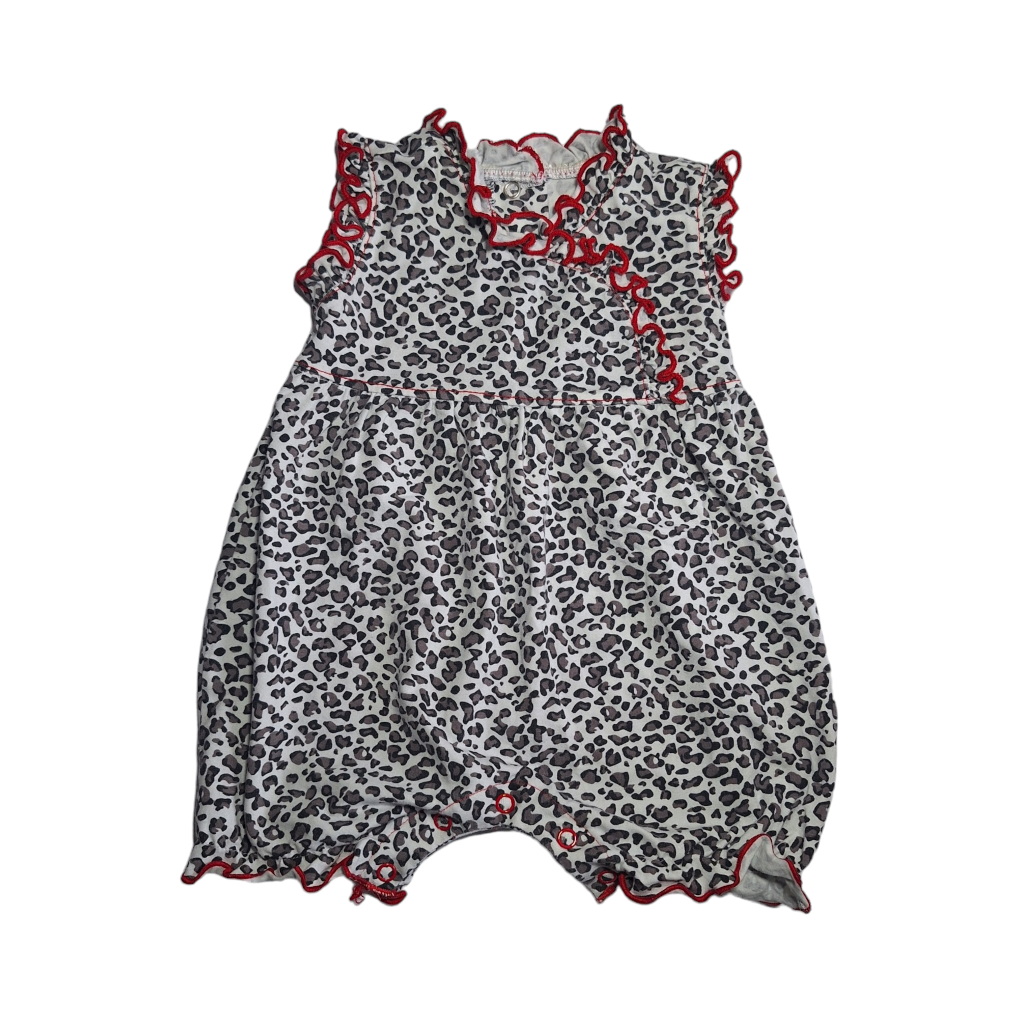 Romper overall luipaardprint - 68/74CM
