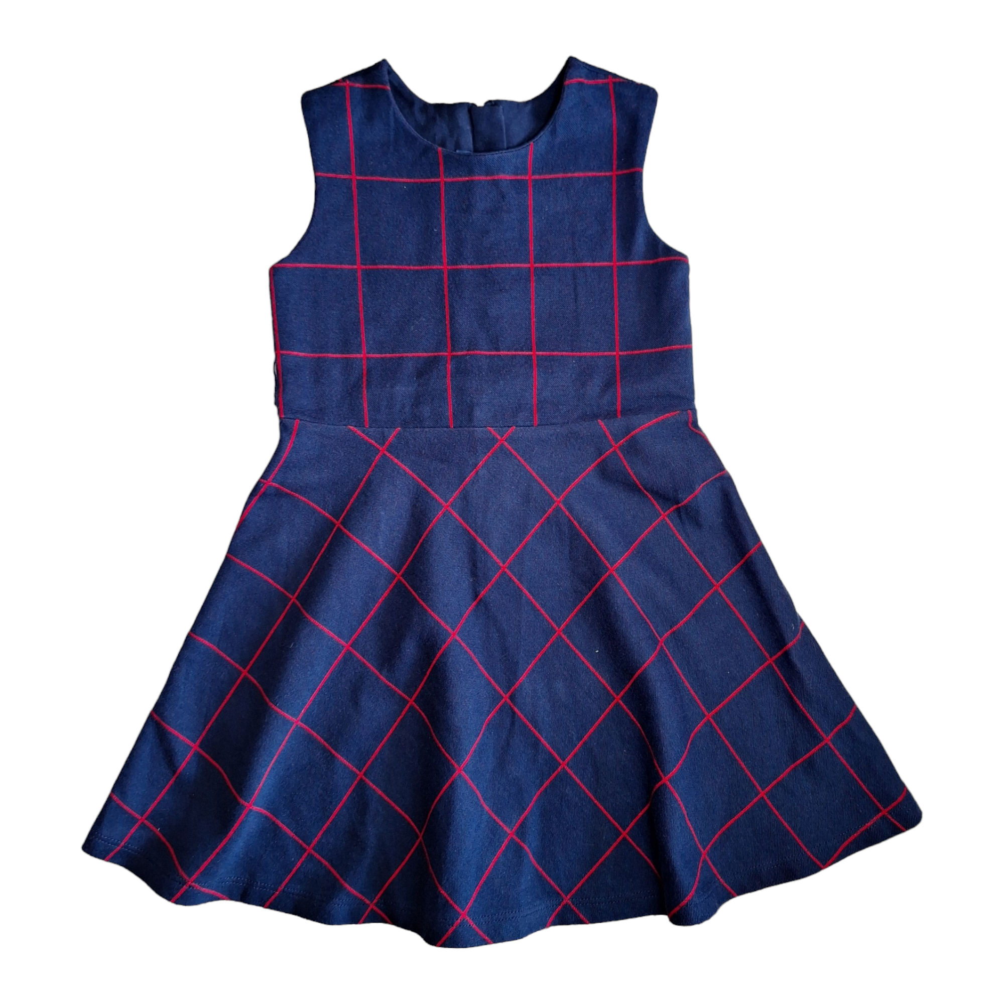 My Chicco geruite jurk rood en blauw - 4Y