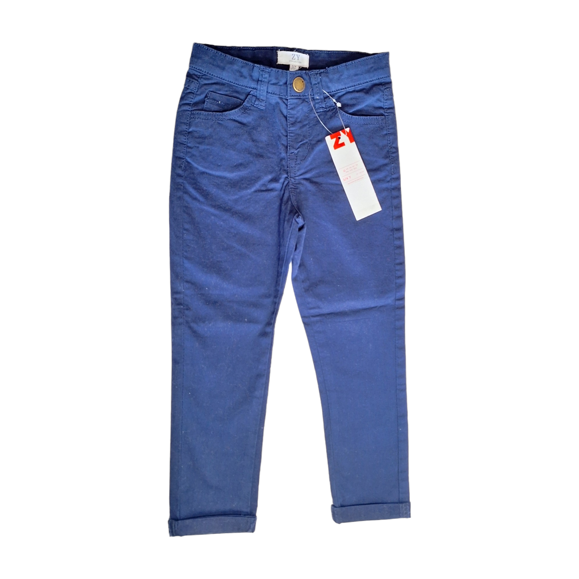 Jeans 5 pockets with turn-ups - 3/4Y