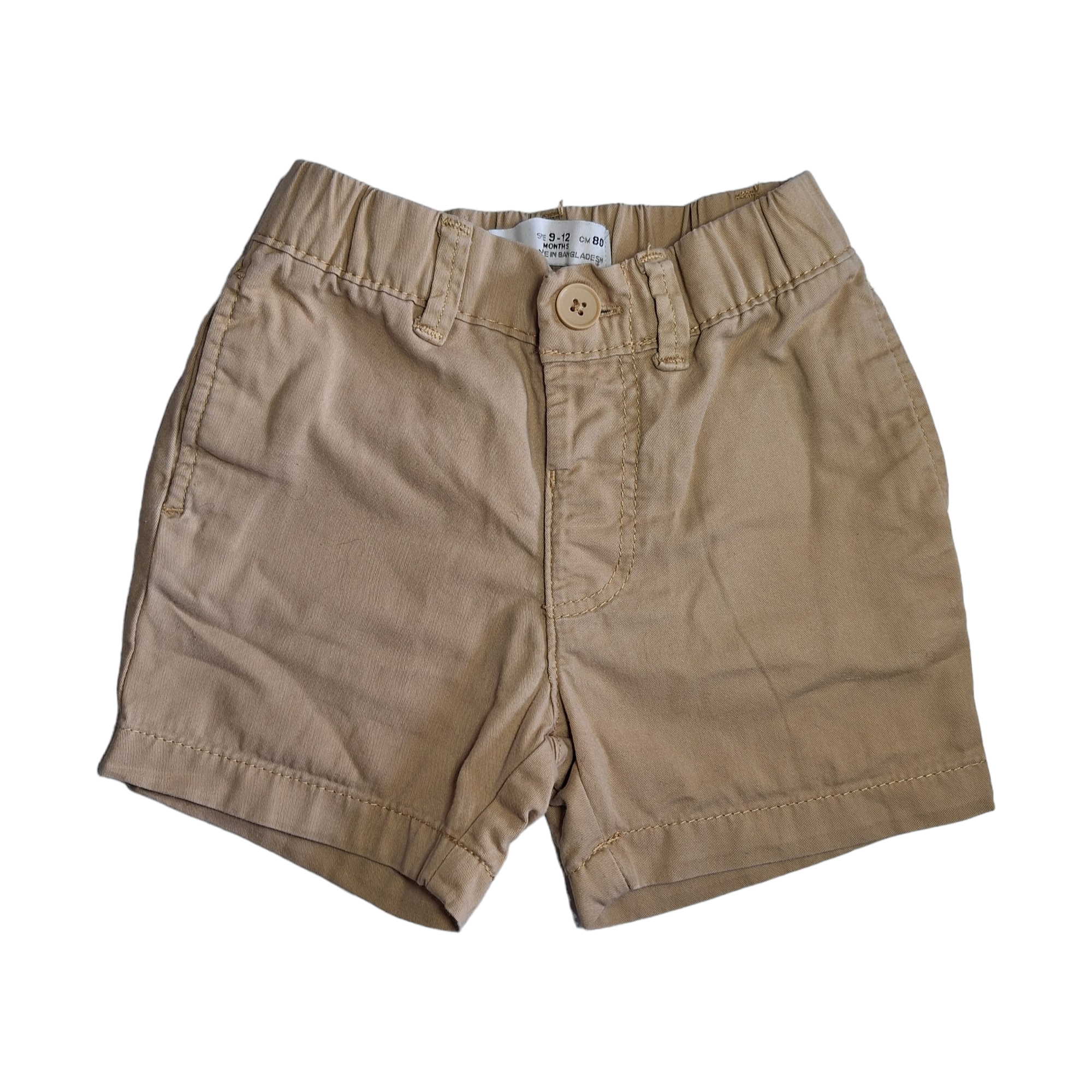 Kaki shorts with back pockets - 9/12M