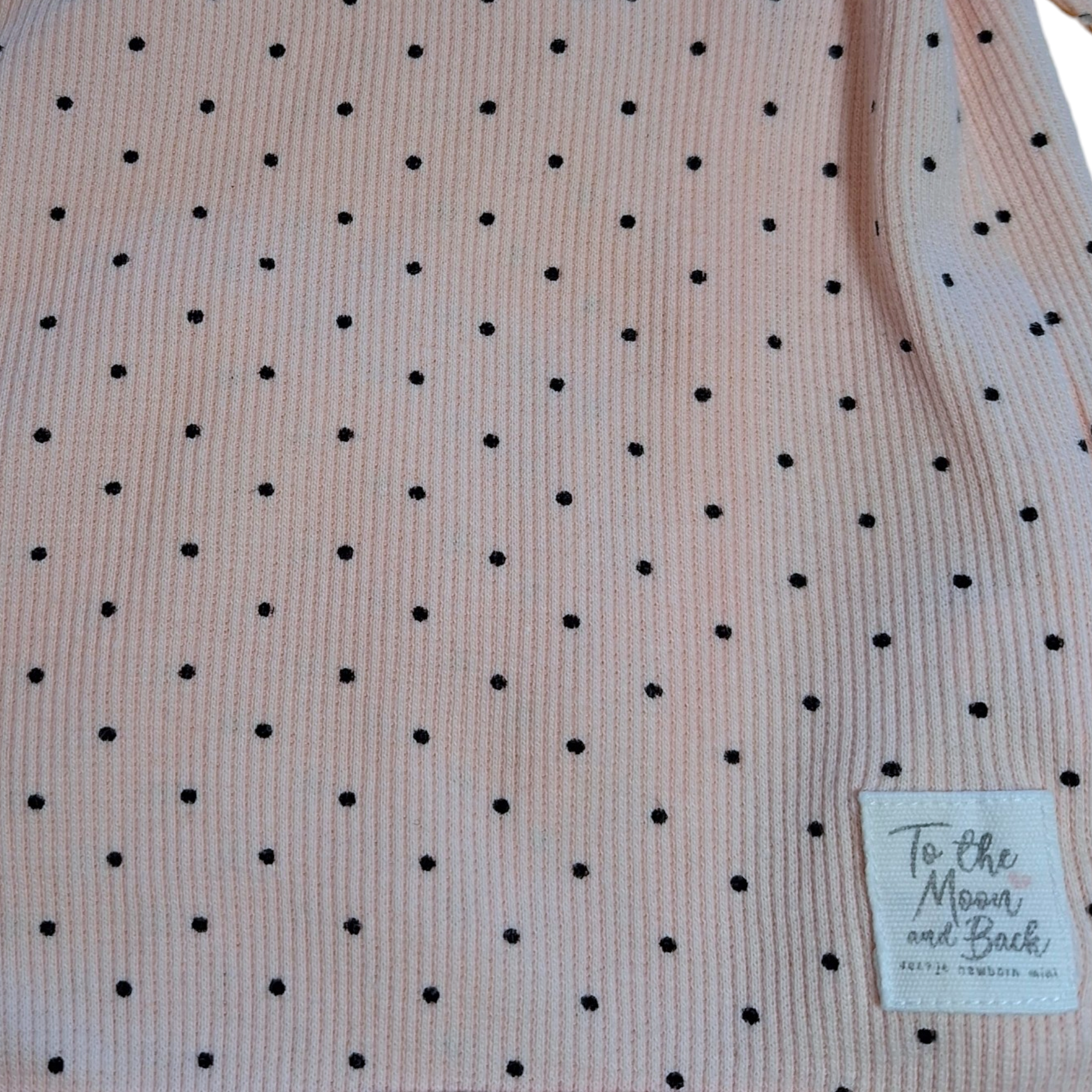 Geribbelde set top & broek met pois - 68CM