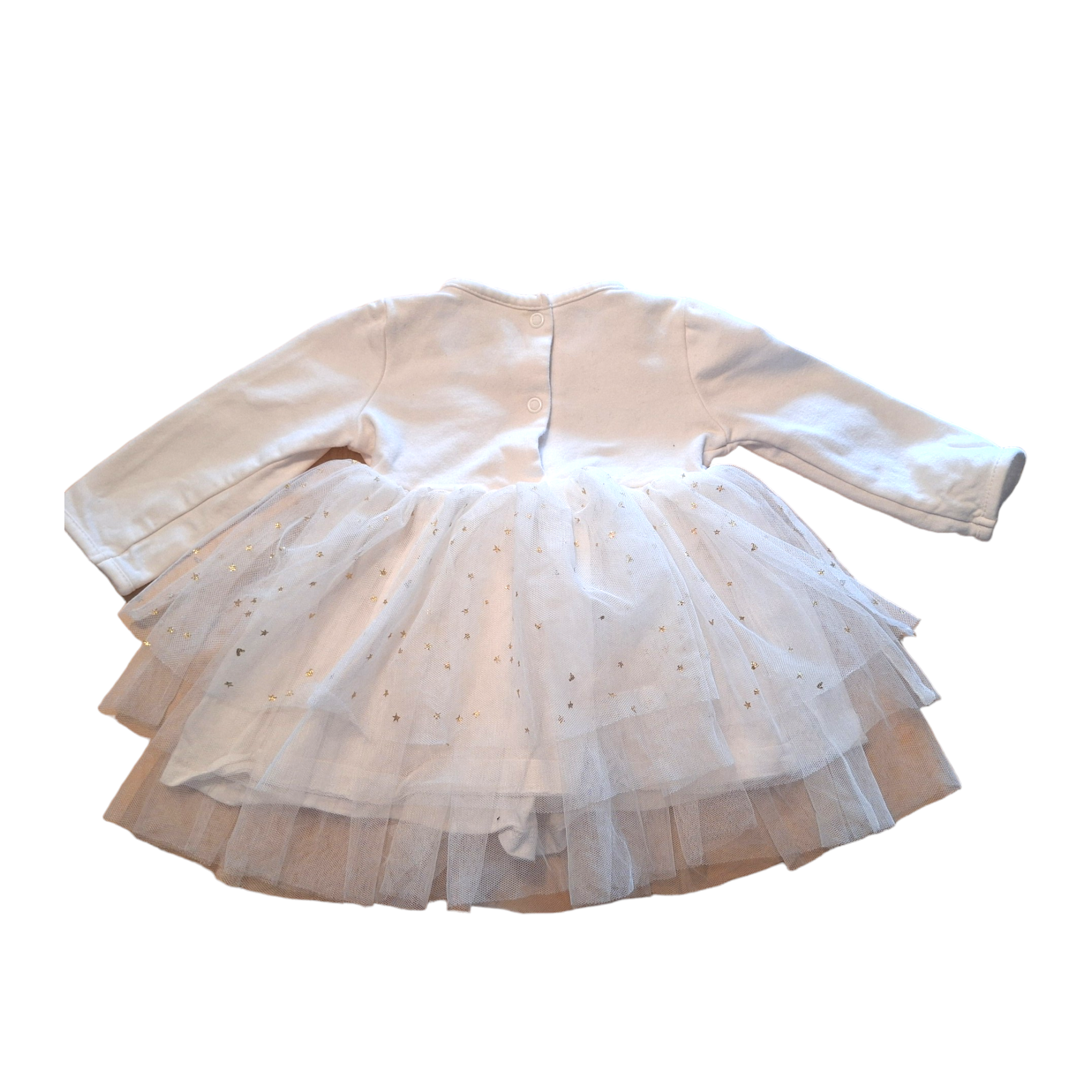 Jurk met tule rok - hart ballon - 68CM