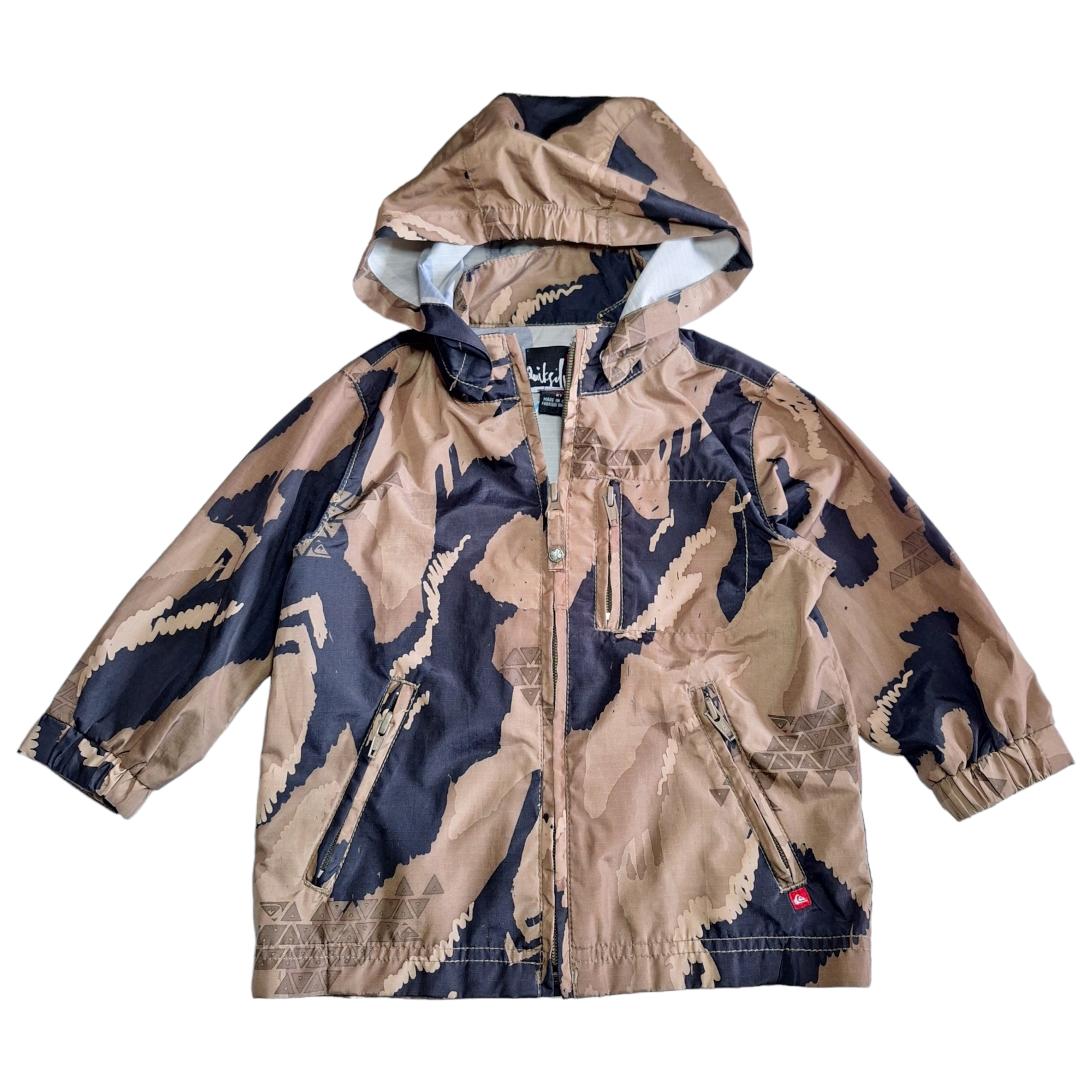 Windjack met capuchon camouflage -2Y