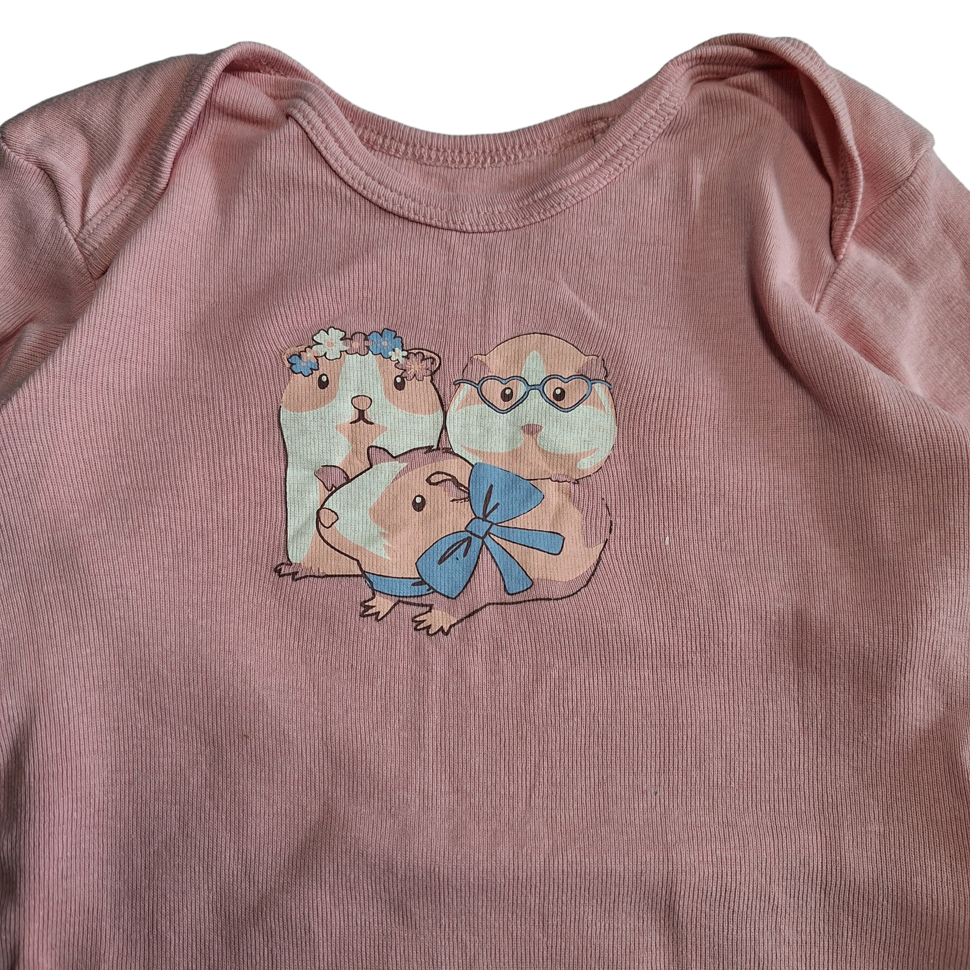 Long sleeves rompers with hamsters - 74/80CM