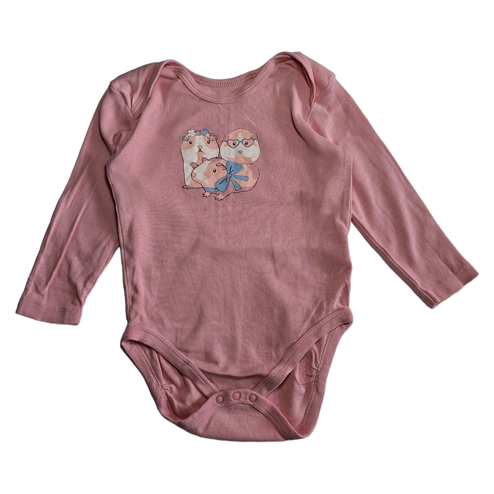 Long sleeves rompers with hamsters - 74/80CM