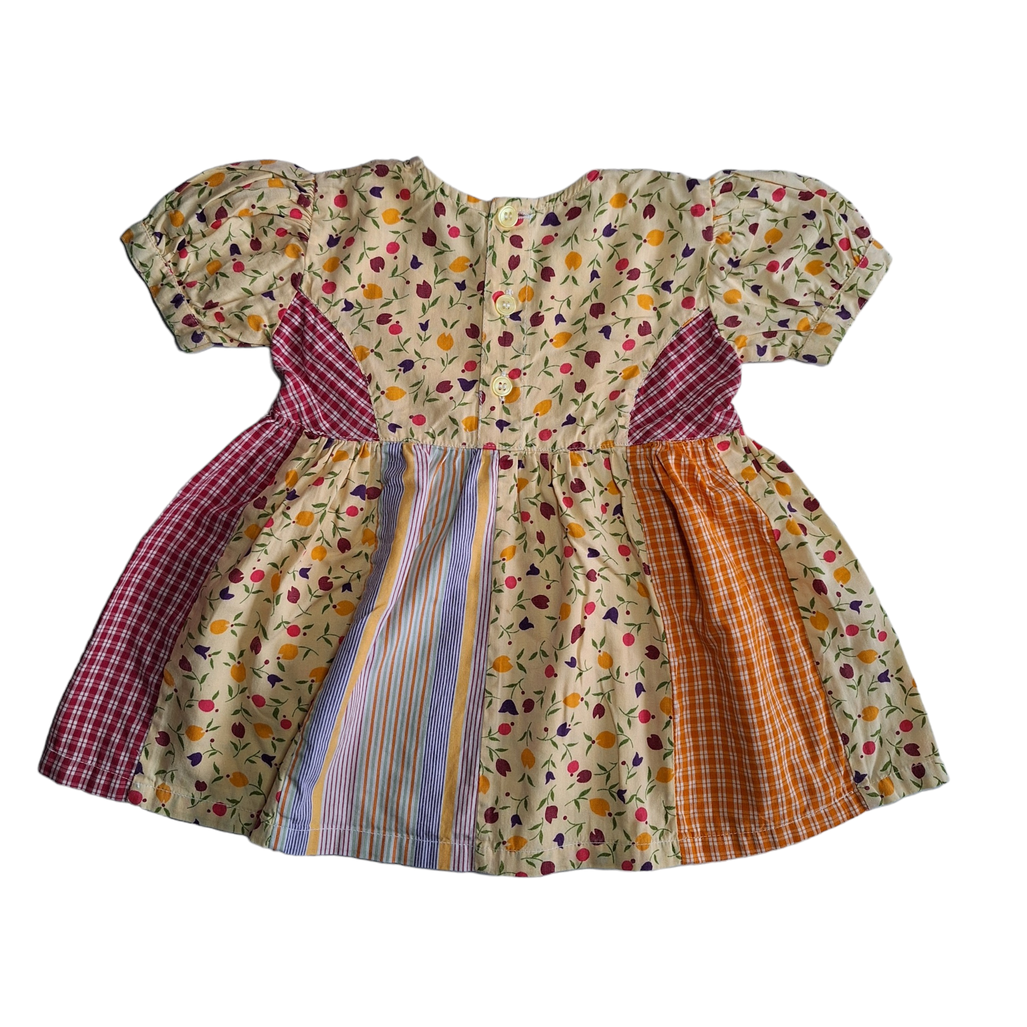 Vintage H&M dress with flowers and stripes - 68CM
