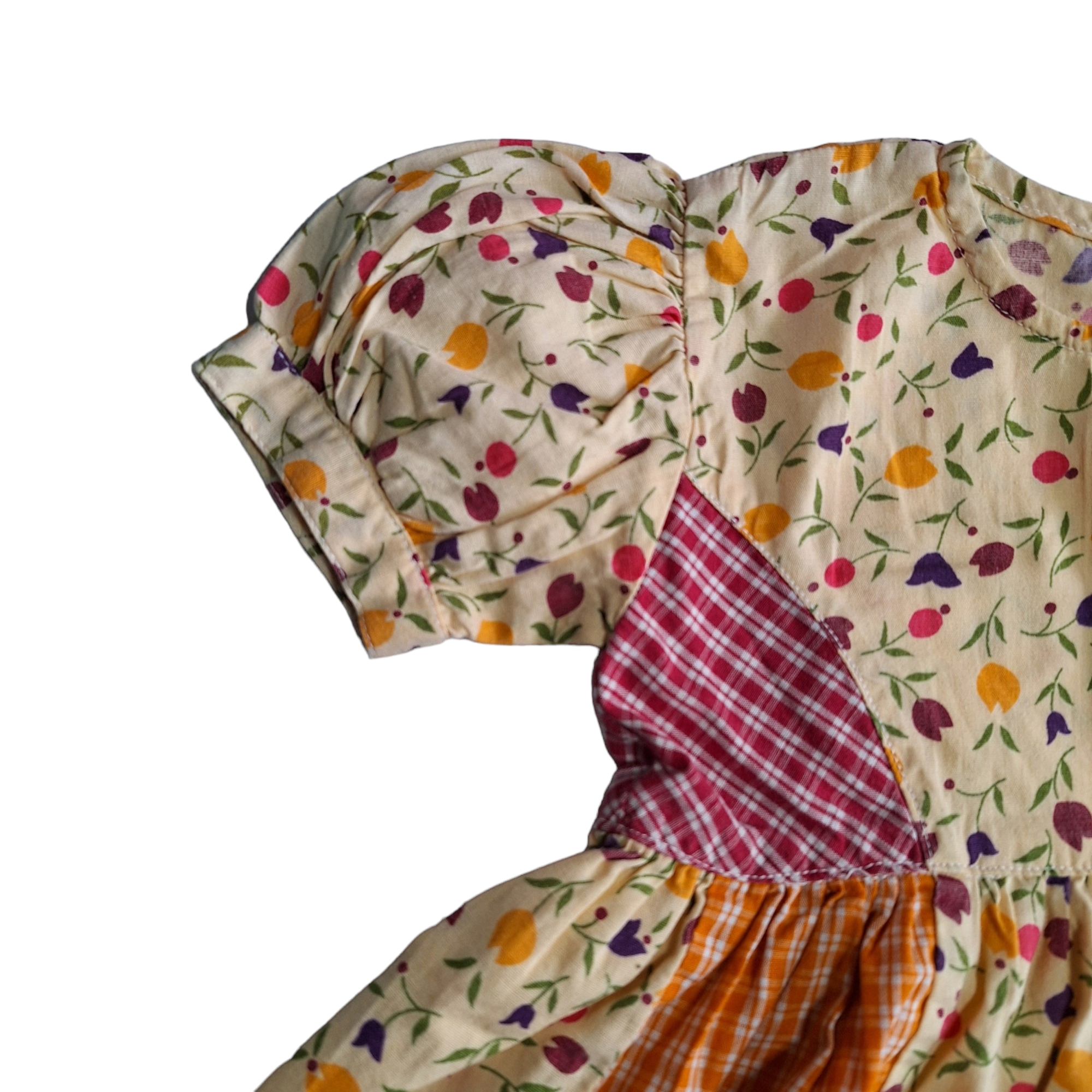 Vintage H&M dress with flowers and stripes - 68CM