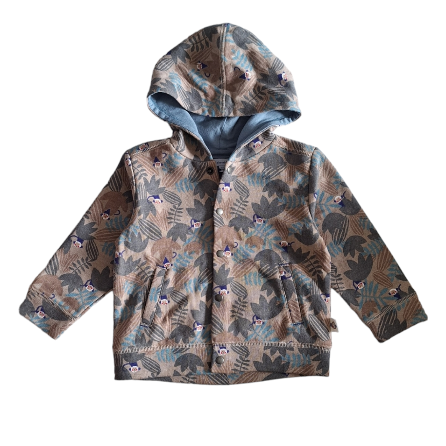 Geknoopte trui met capuchon apen - 18M