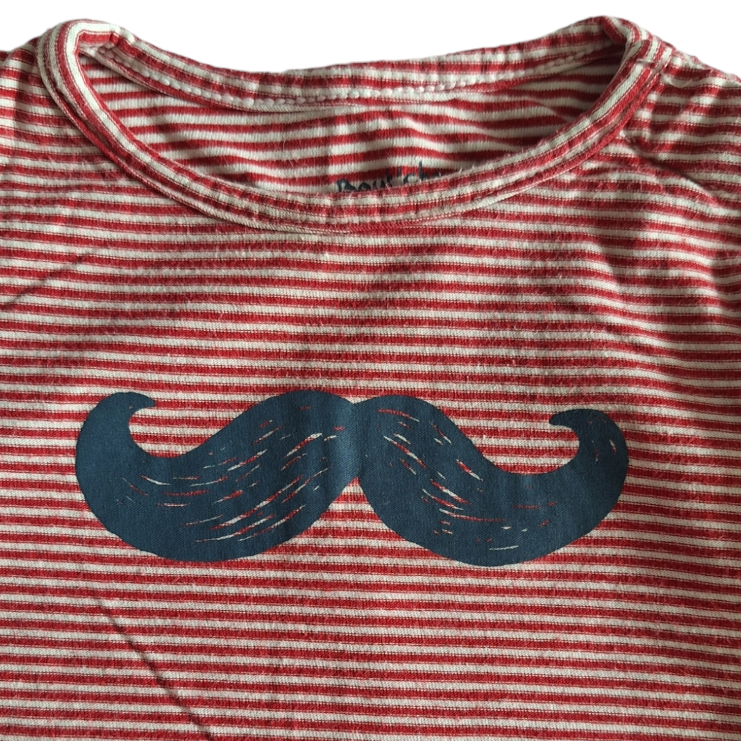 Gestreept shirt met snor - 18M