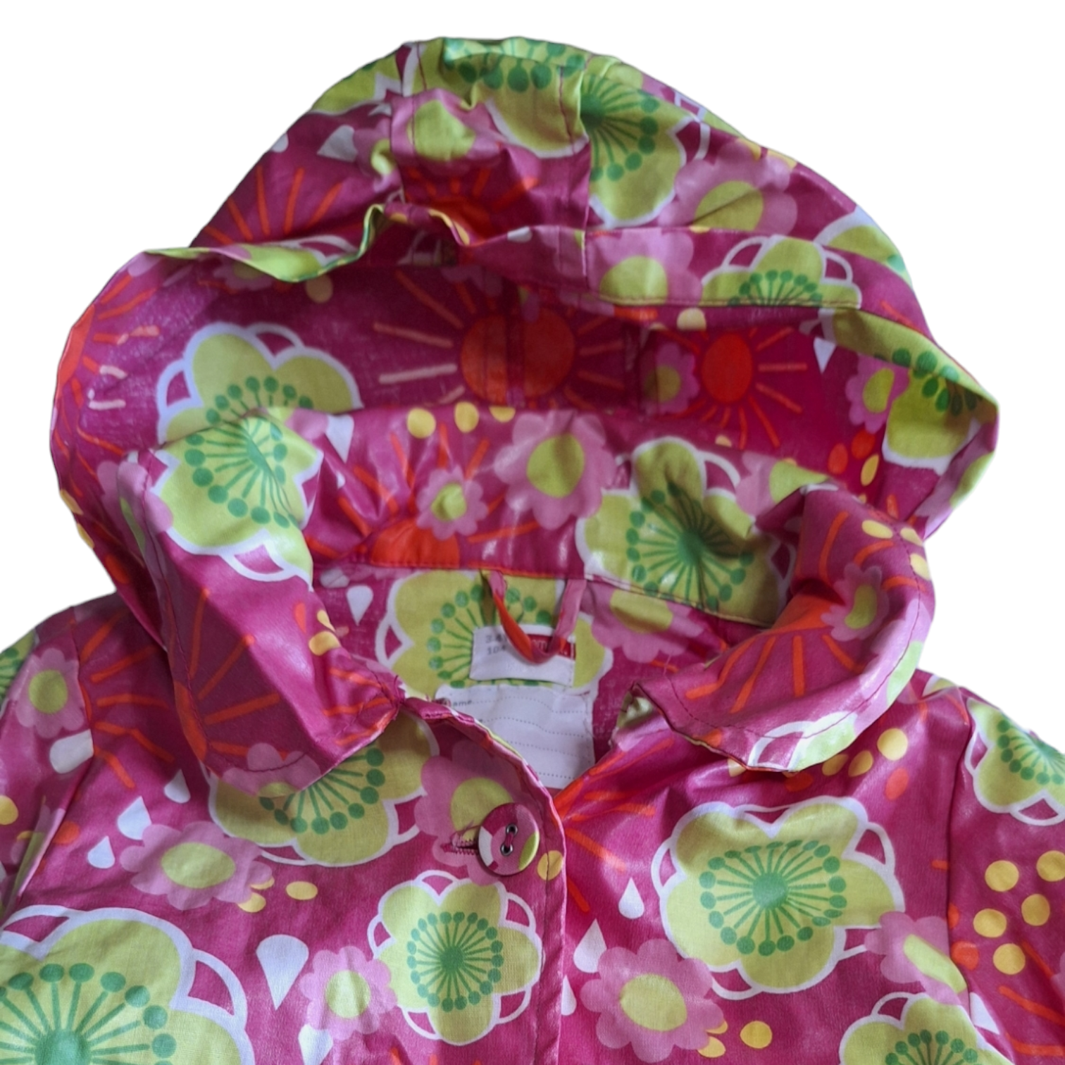 Gewaxte regenjas bloemen - 3/4Y