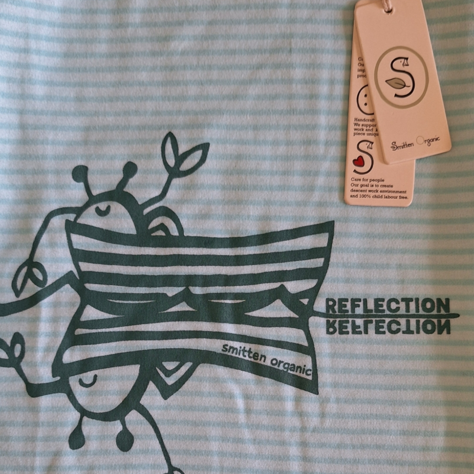 Organic Reflection gestreept shirt - 96/104CM