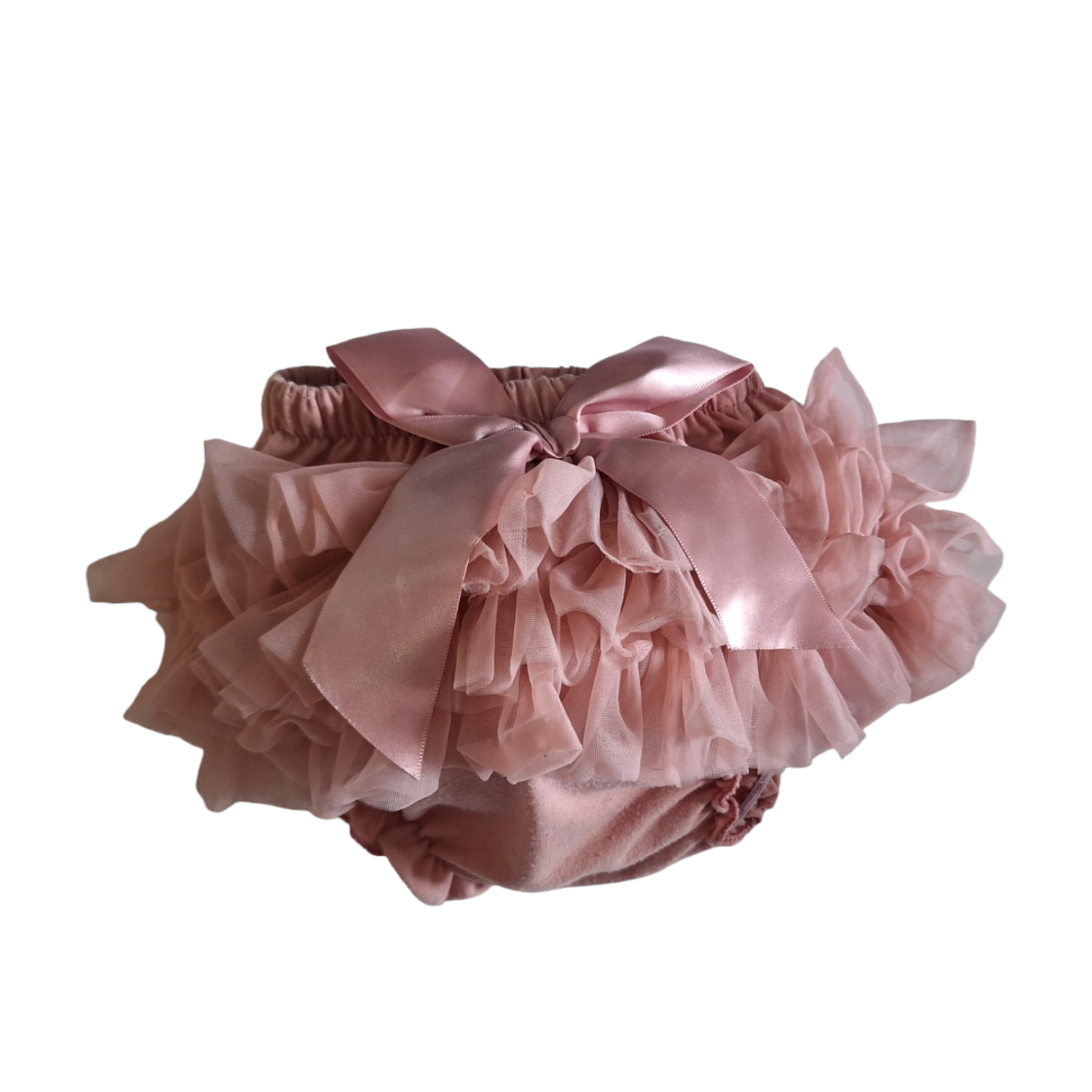 Gerimpelde tule broek met strik - 3/6M