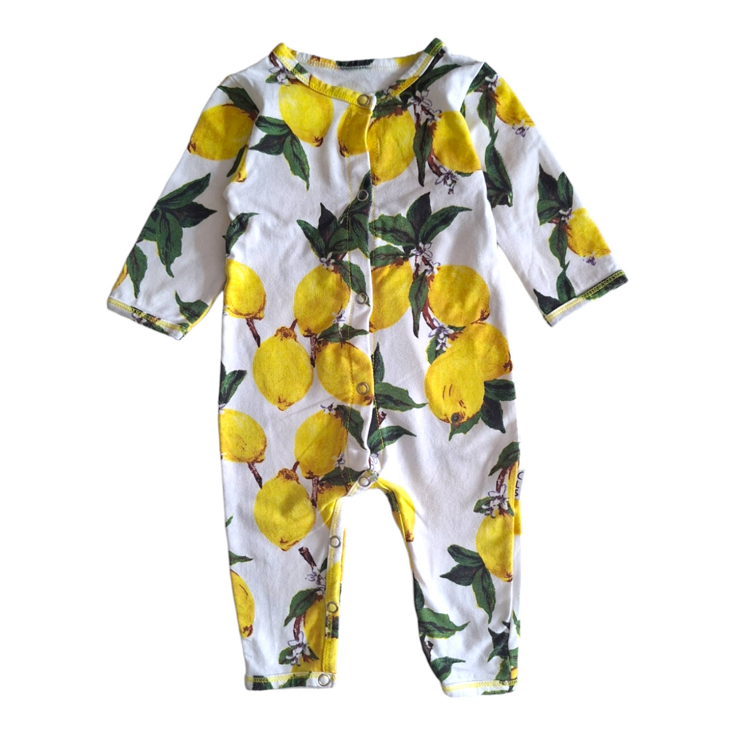 Citroenen onesie wit - 68/74CM