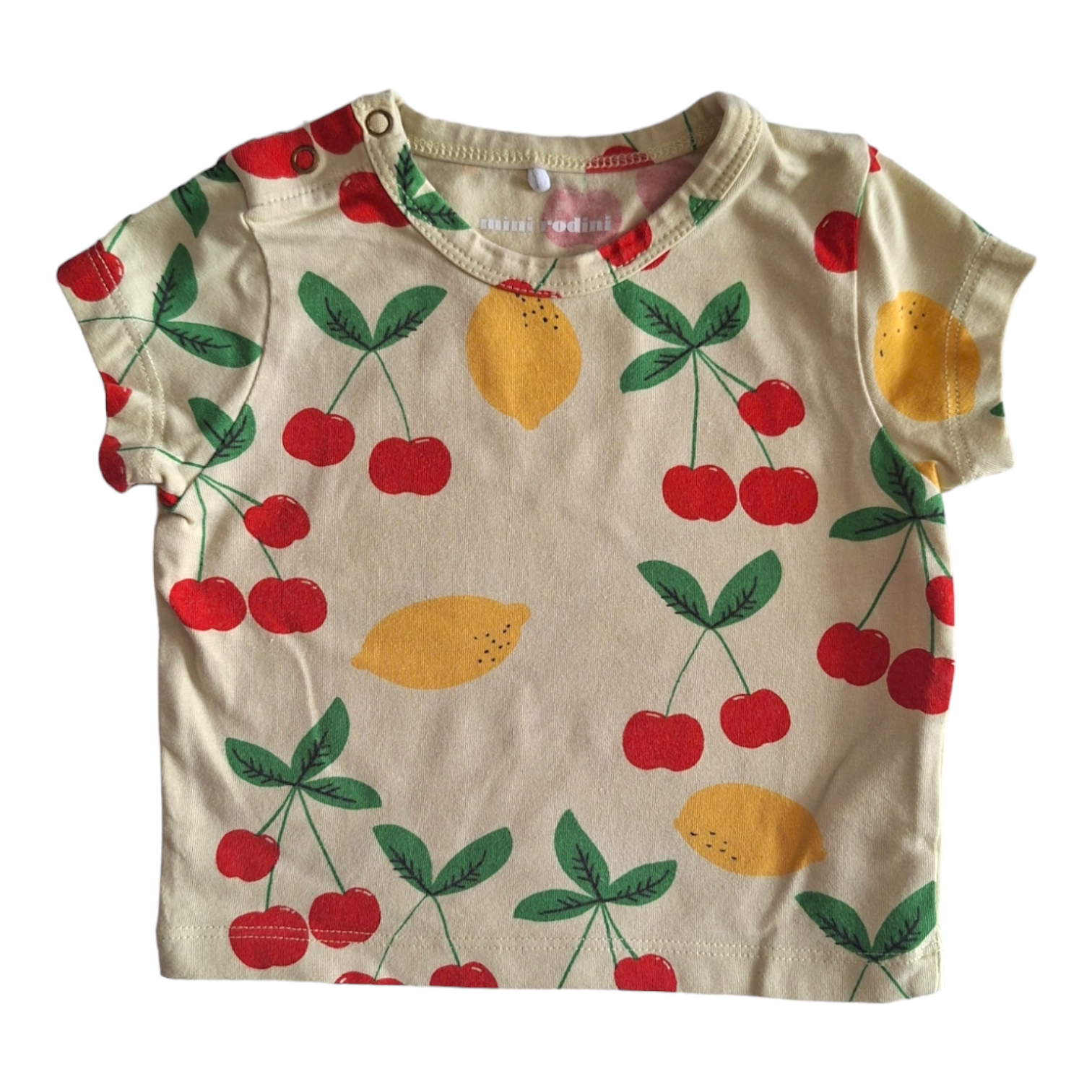 Biologisch kers- en citroen-T-shirt - 56/62CM